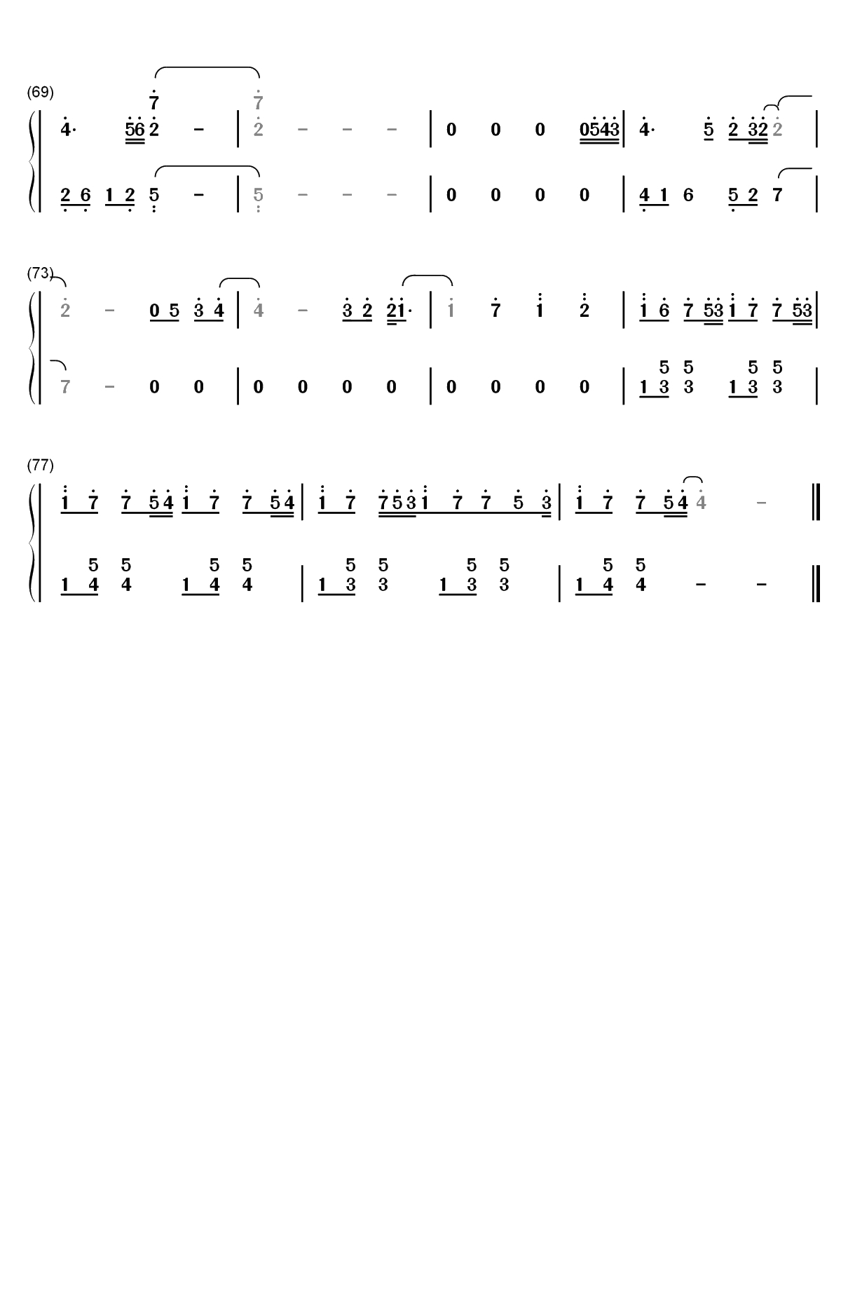 歌颂者-吴青峰双手简谱预览4