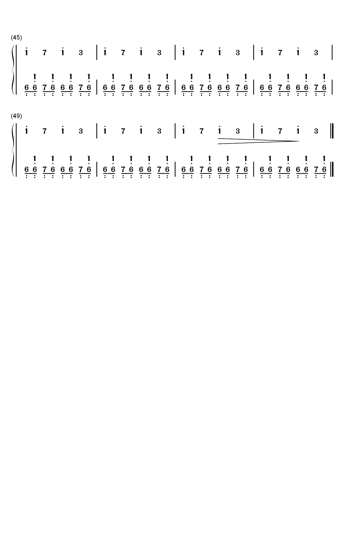 Sky-天空-滚动的天空双手简谱预览3