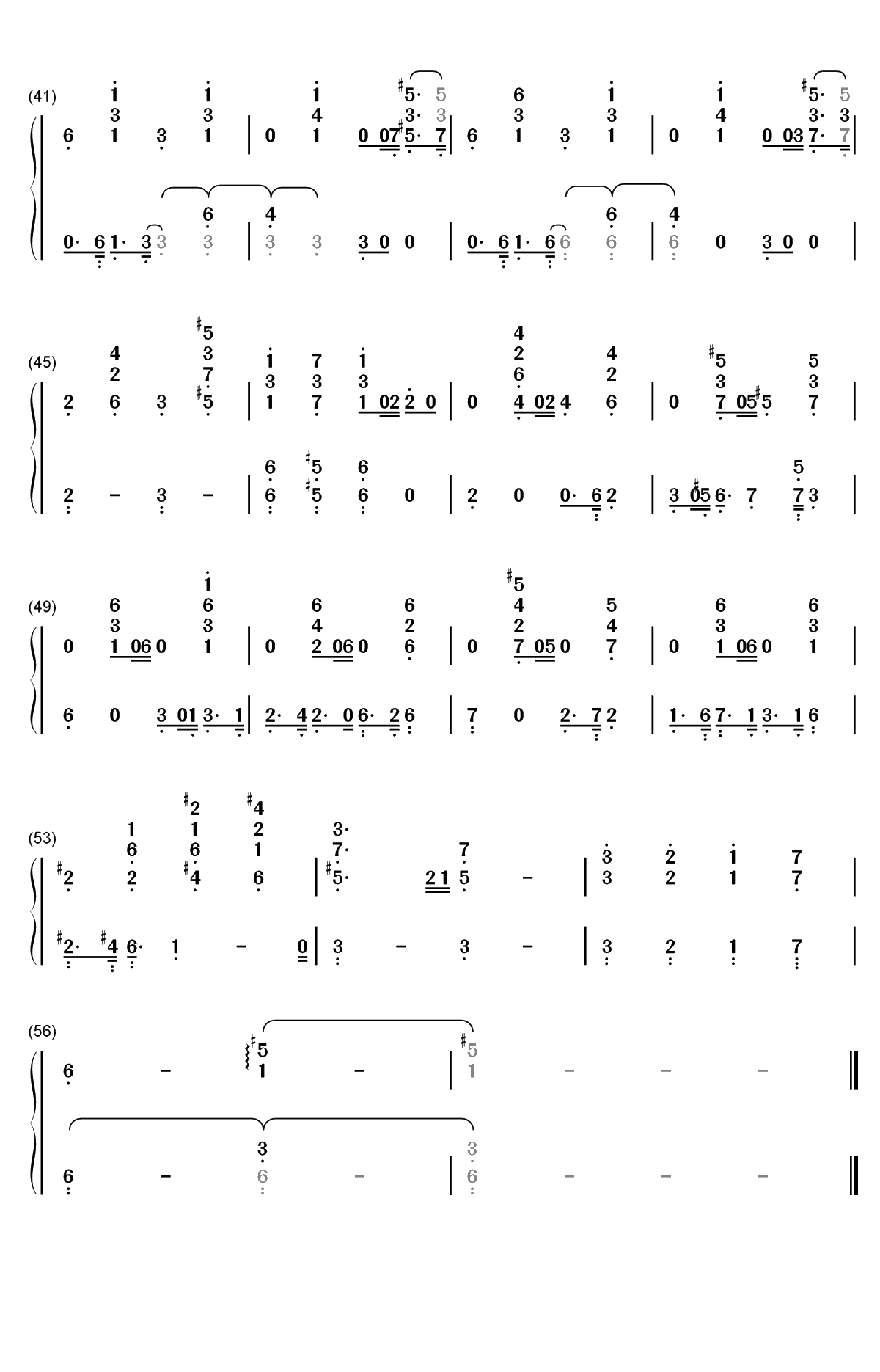 予兆のカッパー-皿三昧OST双手简谱预览3