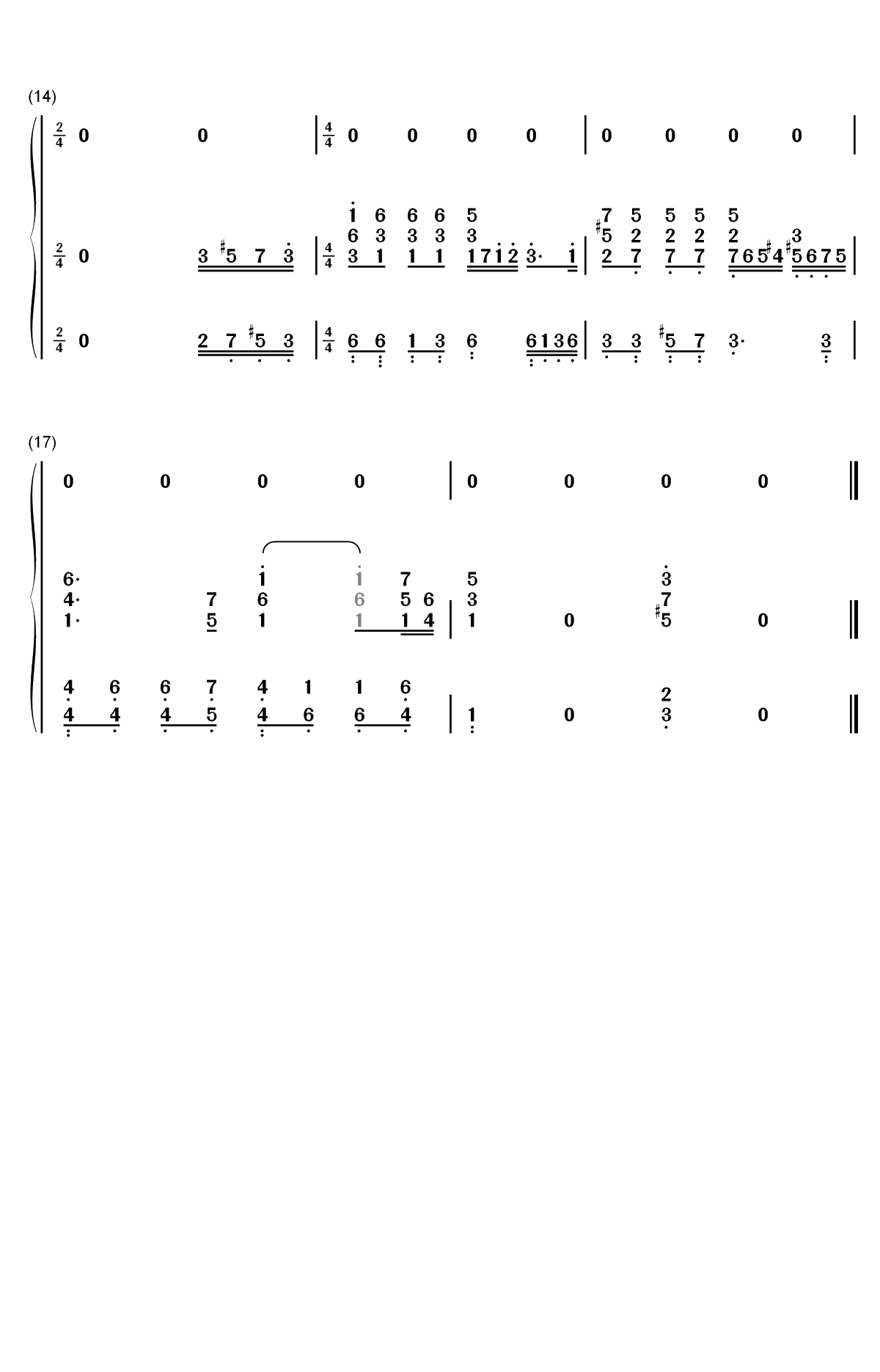 A Winters Ball-汉密尔顿音乐剧插曲双手简谱预览3