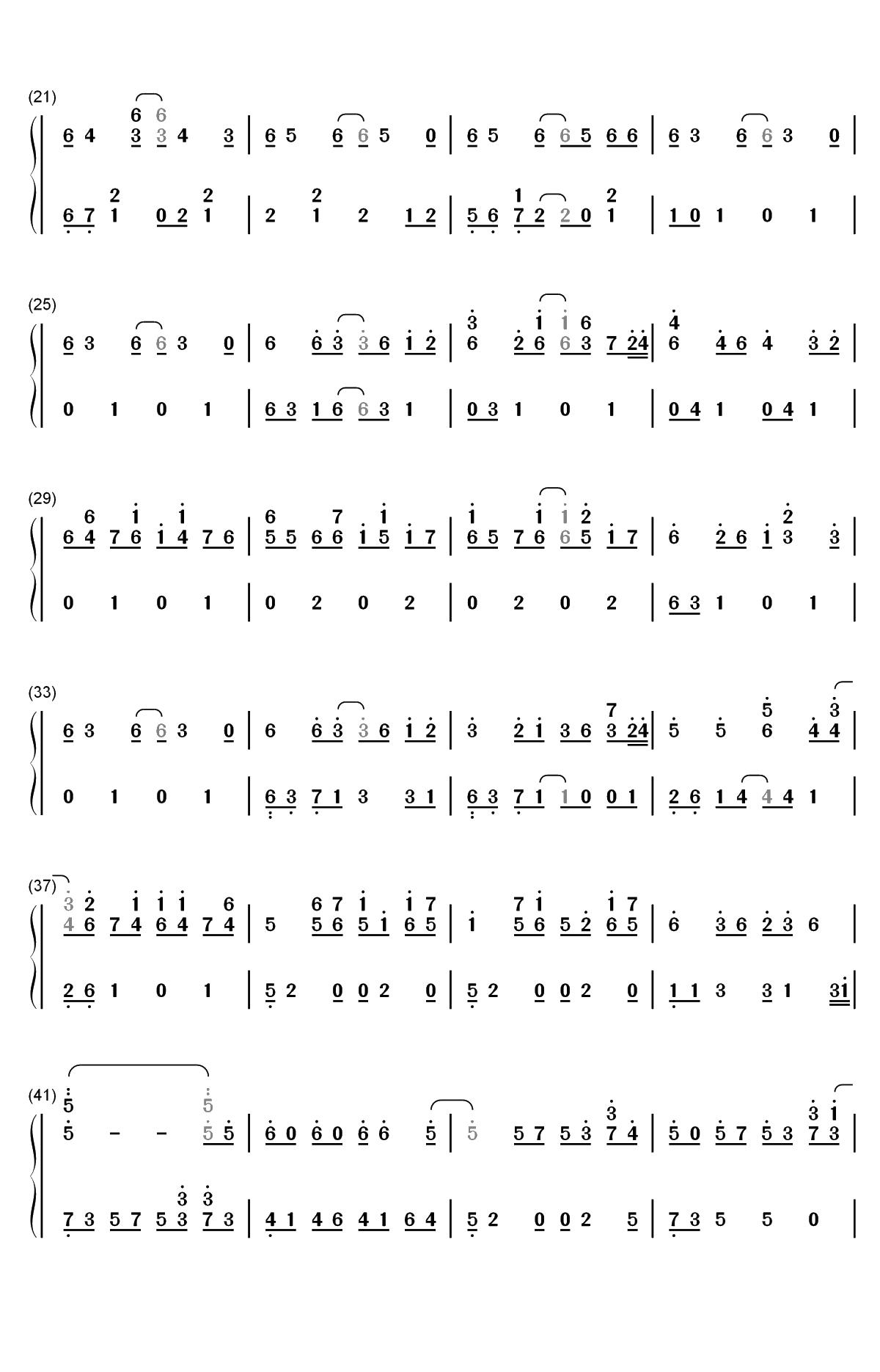 雨夜幻想曲-变奏的梦想双手简谱预览2