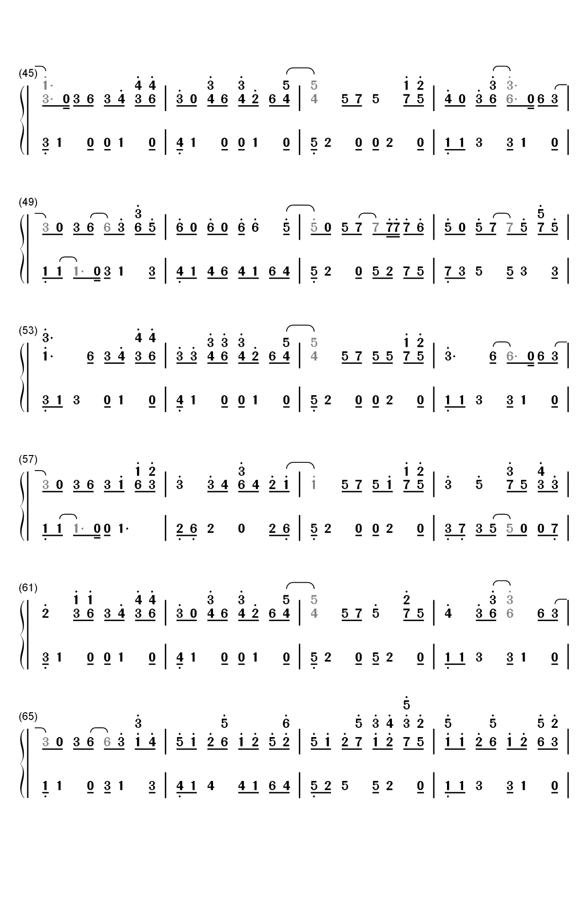 雨夜幻想曲-变奏的梦想双手简谱预览3