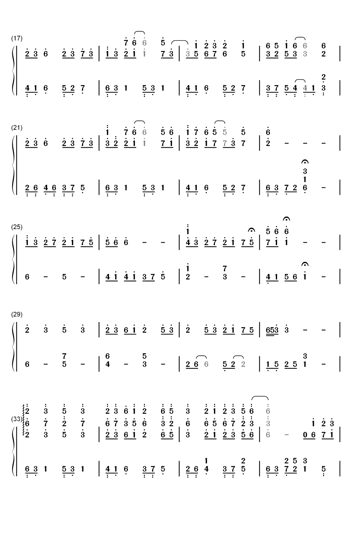 桜-樱-Sakura双手简谱预览2