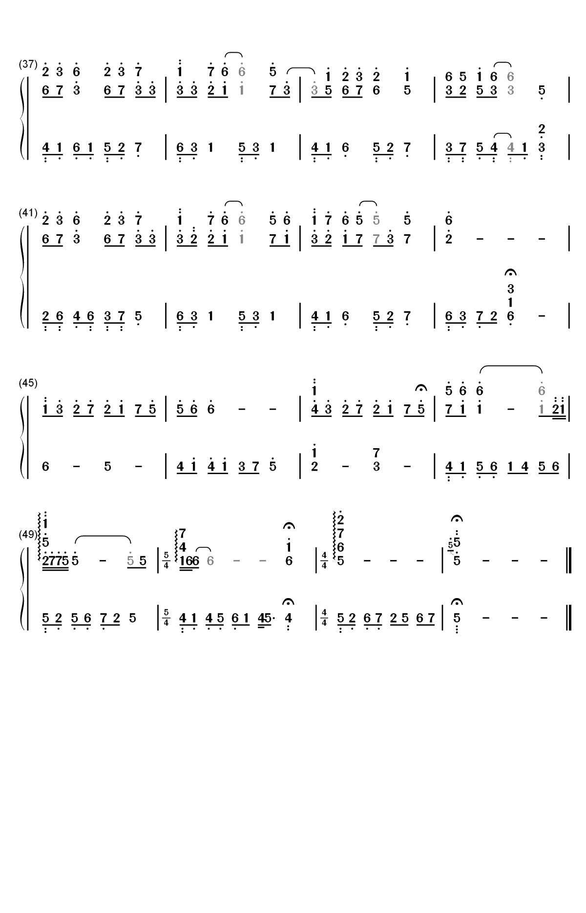 桜-樱-Sakura双手简谱预览3
