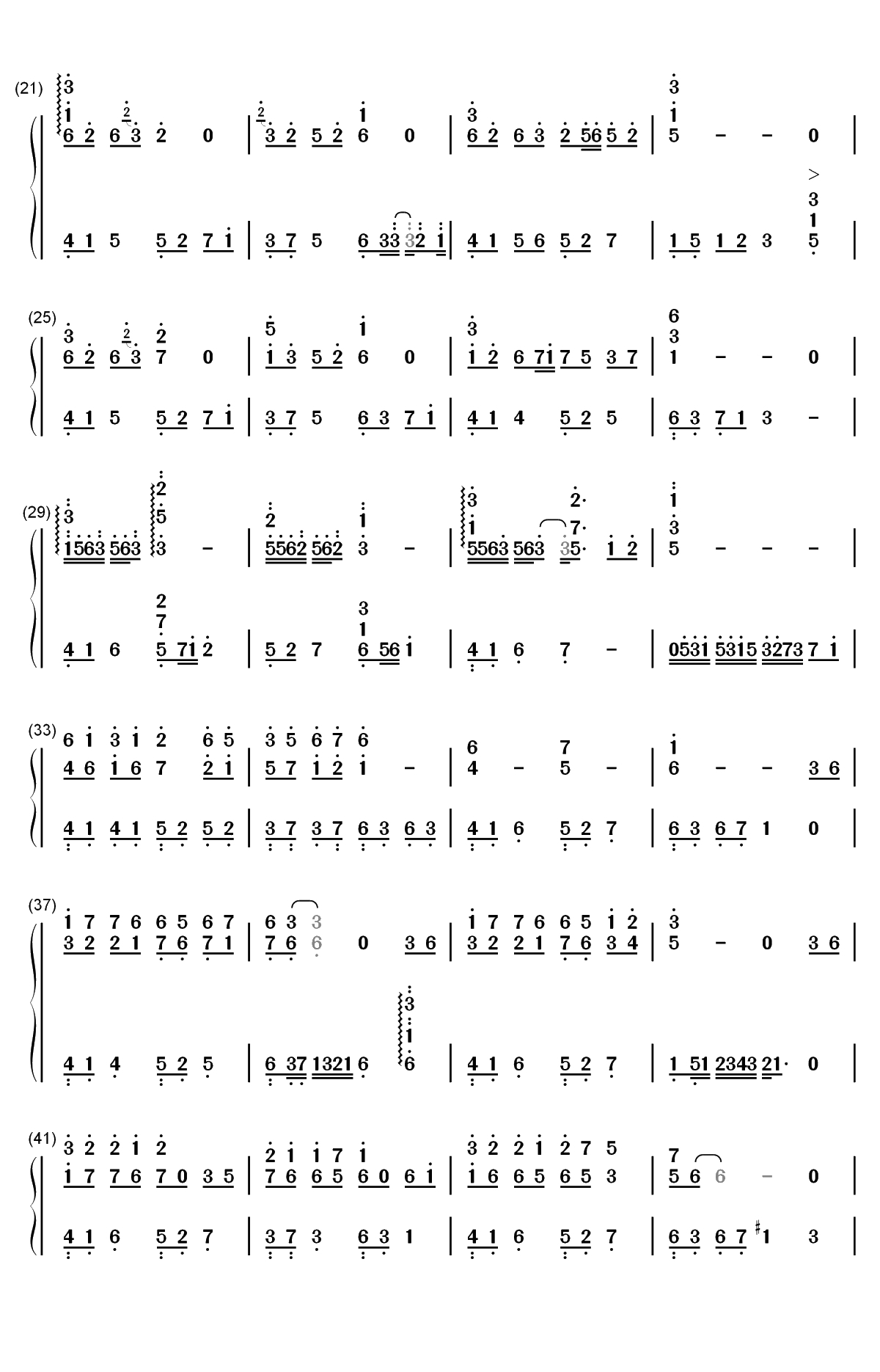 盛世回首双手简谱预览2