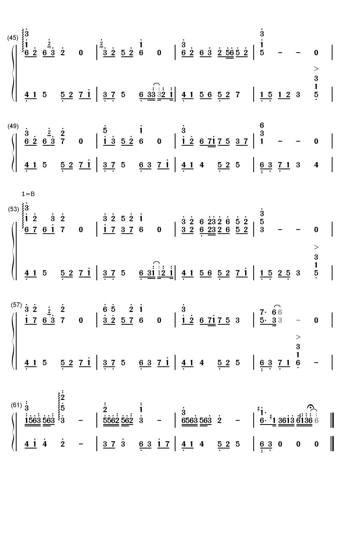 盛世回首双手简谱预览3