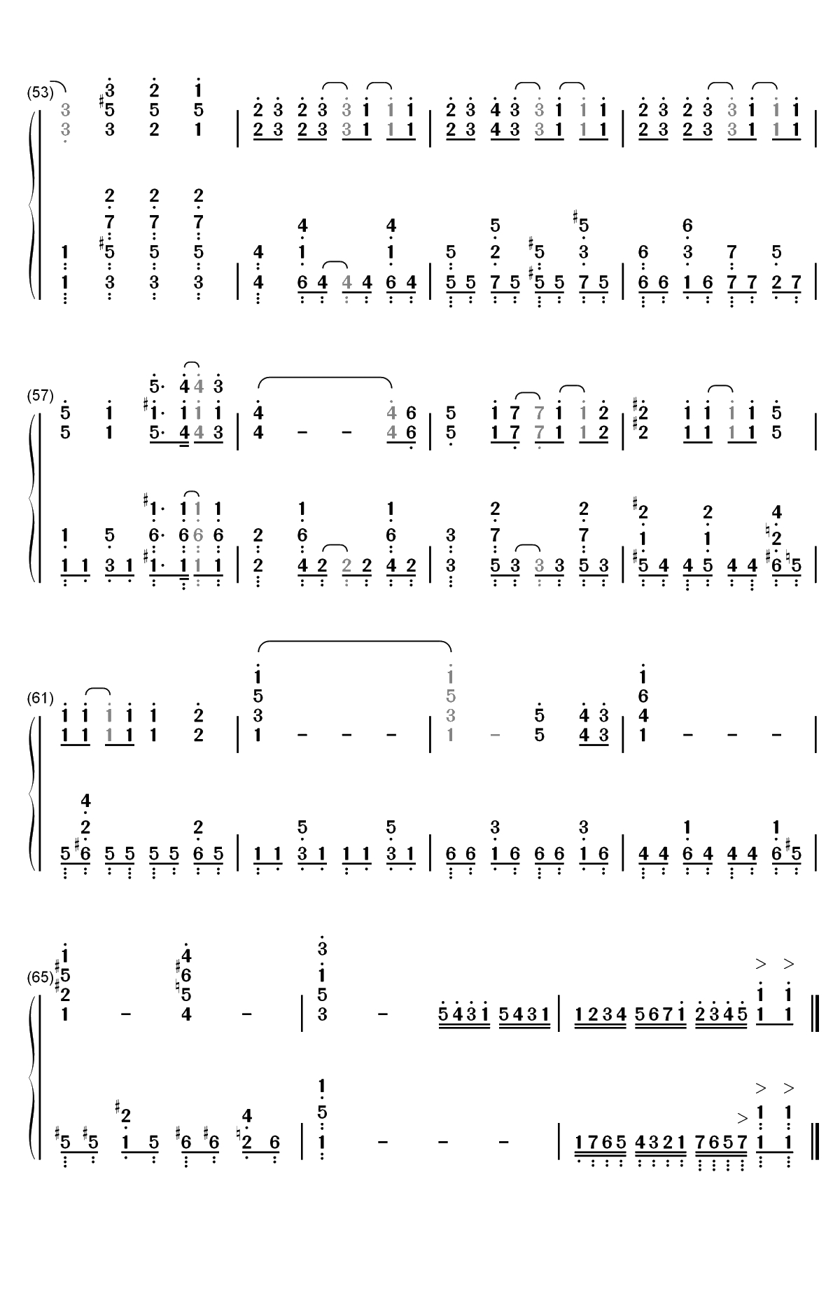 Im With You-为了女儿我说不定连魔王都能干掉OP双手简谱预览4