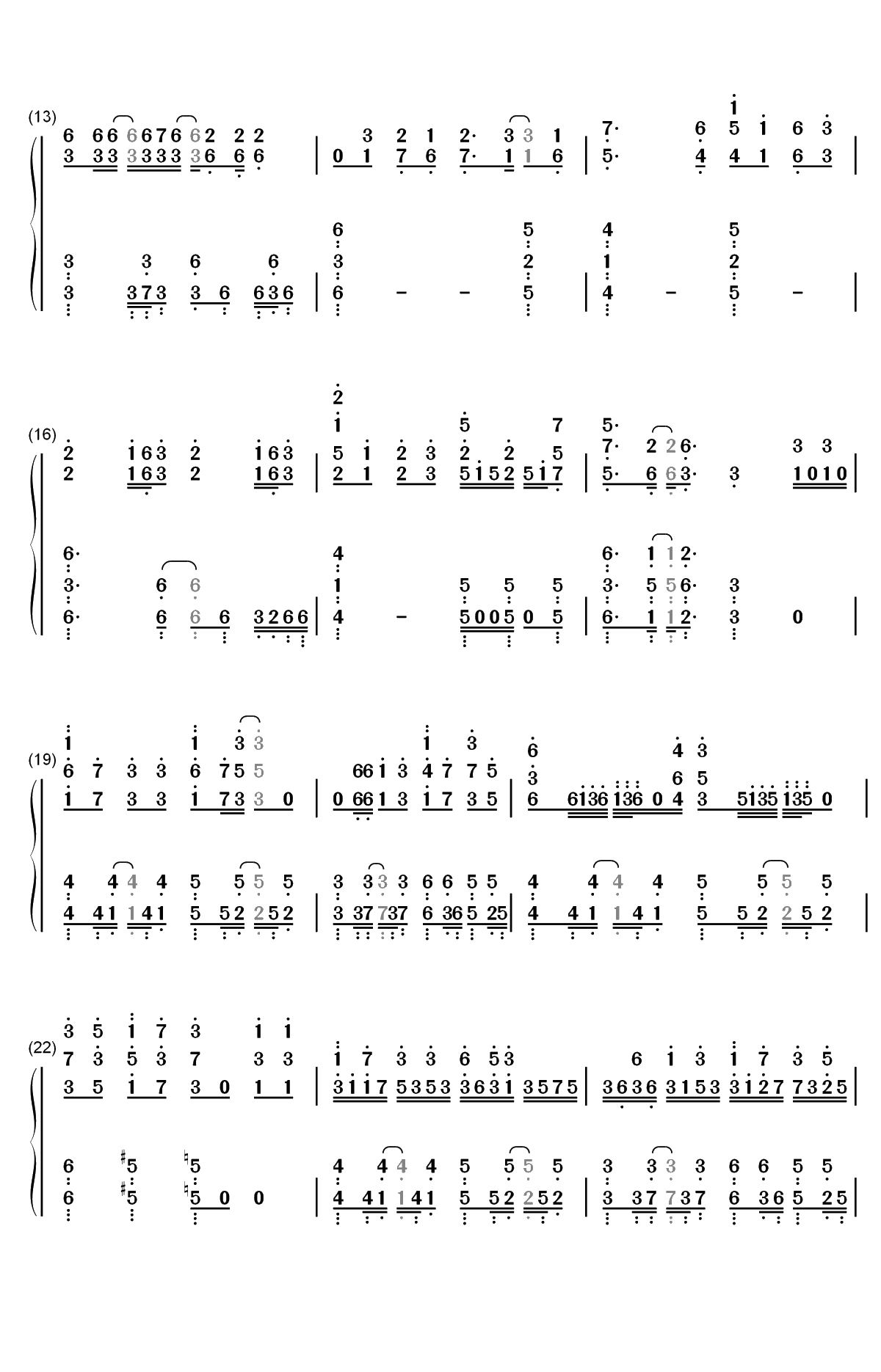 Panta Rhei-异世界超能魔术师OP双手简谱预览2