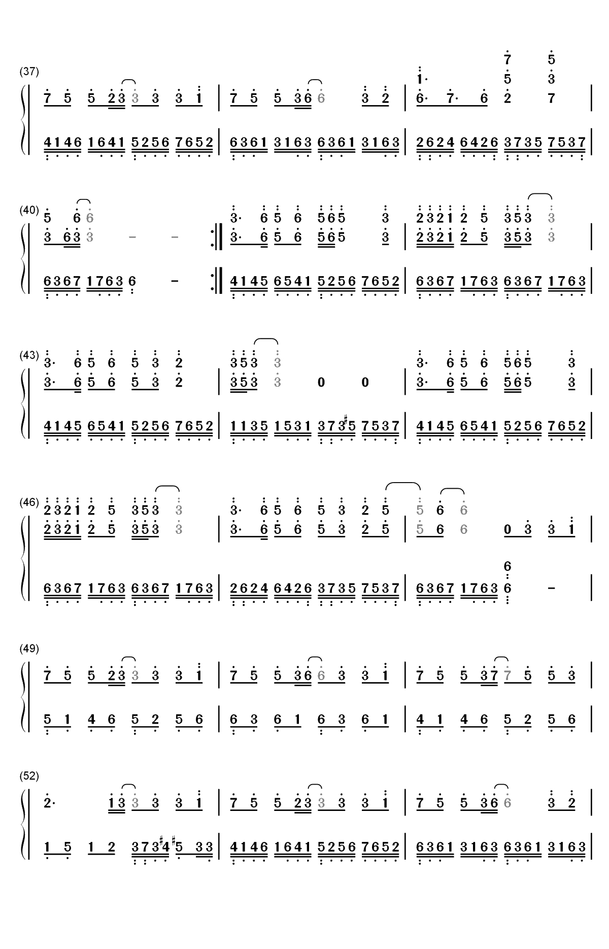 何以歌-魔道祖师广播剧主题曲双手简谱预览3