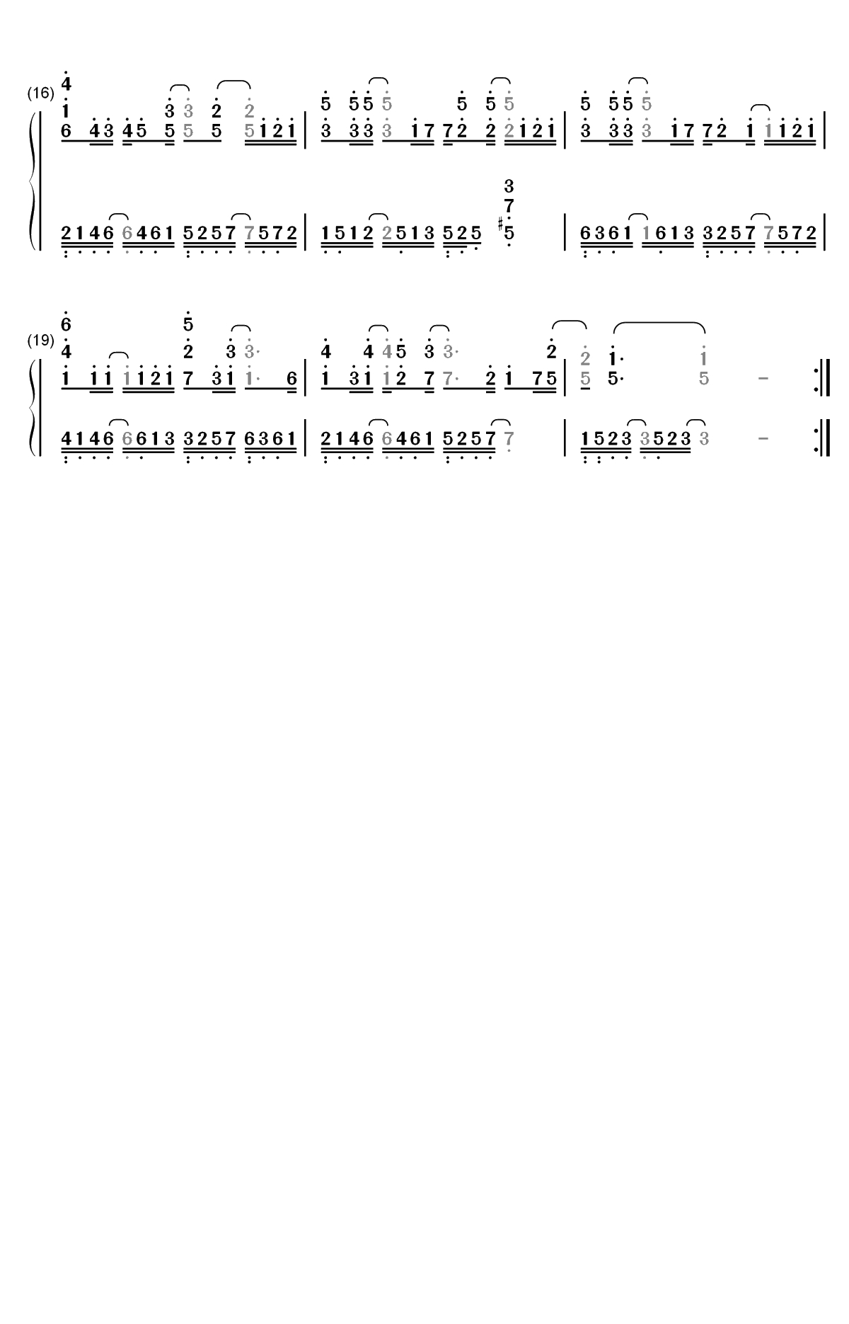 失眠-周思涵双手简谱预览2