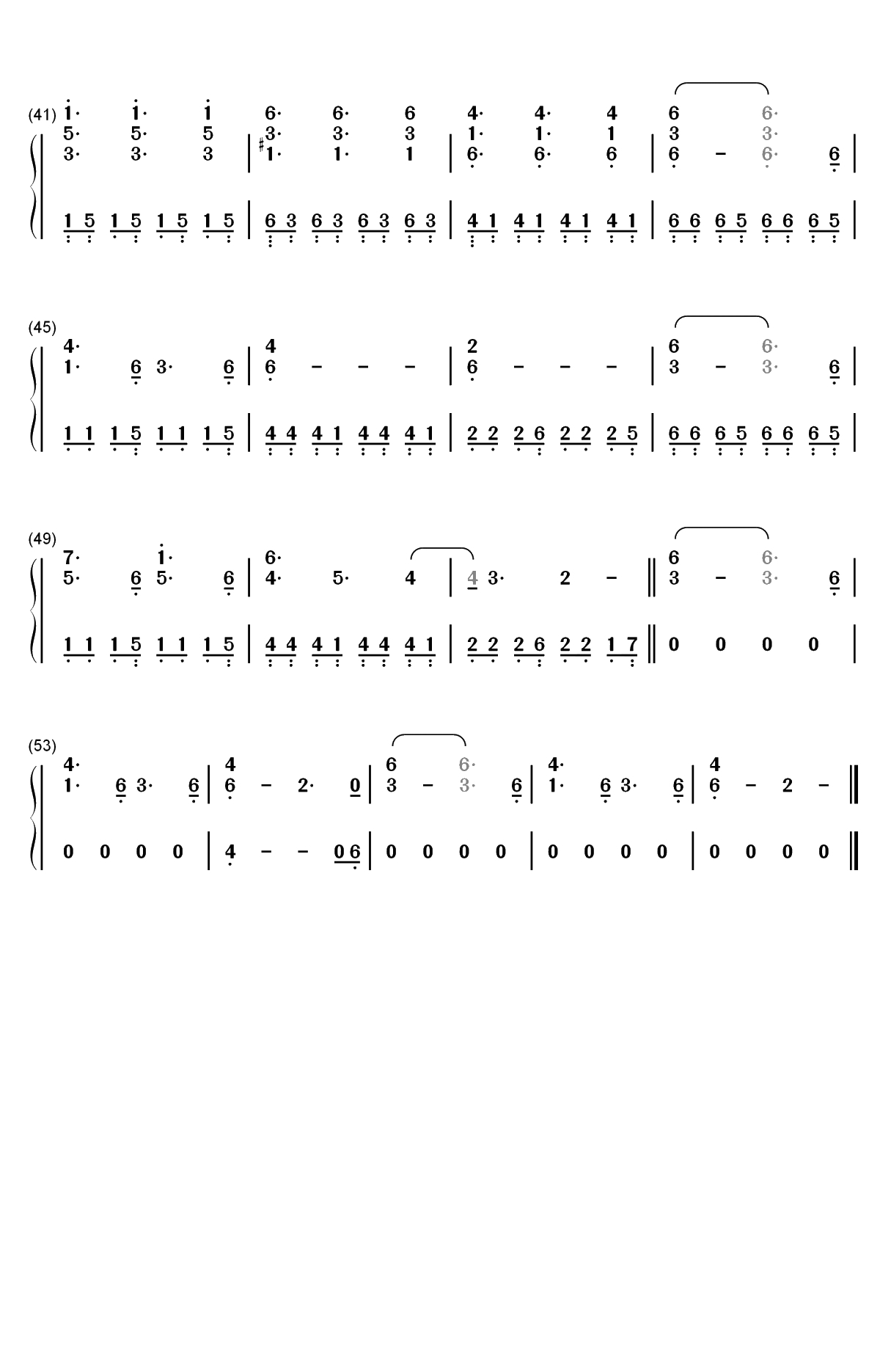 A Forest-西部世界OST双手简谱预览3