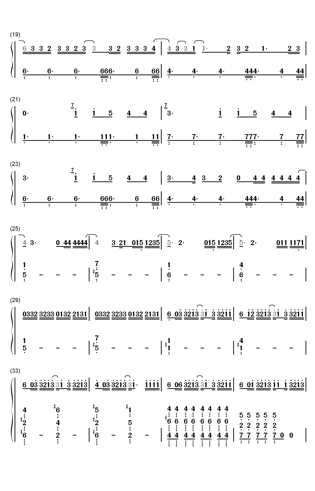 Goodbyes-Post Malone ft Young Thug双手简谱预览2