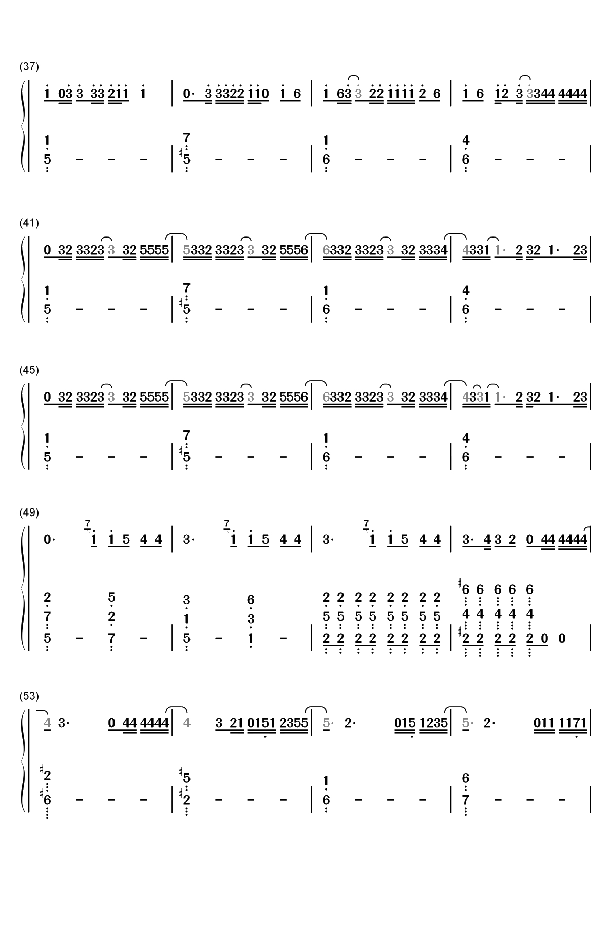 Goodbyes-Post Malone ft Young Thug双手简谱预览3