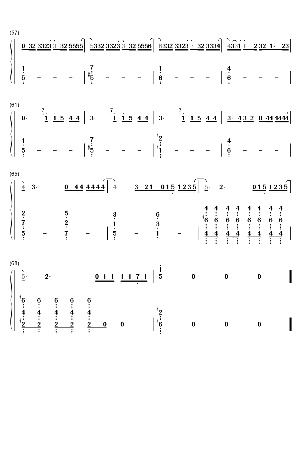 Goodbyes-Post Malone ft Young Thug双手简谱预览4