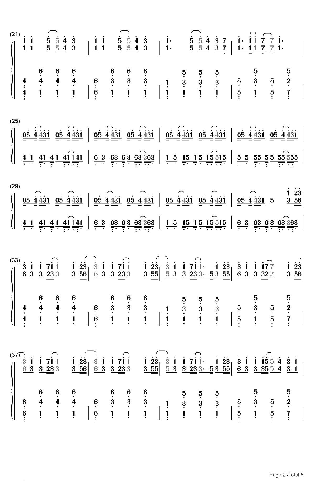 You Only Live Once-Yuri on Ice ED-冰上的尤里ED双手简谱预览2