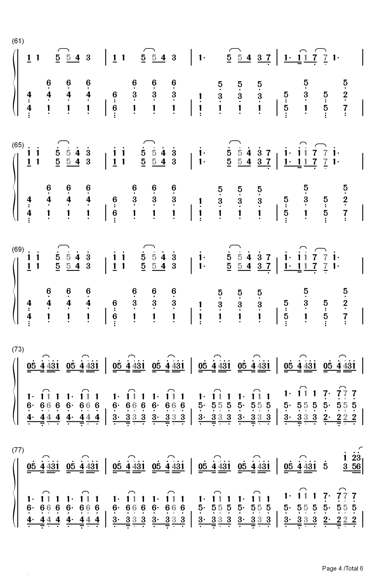 You Only Live Once-Yuri on Ice ED-冰上的尤里ED双手简谱预览4