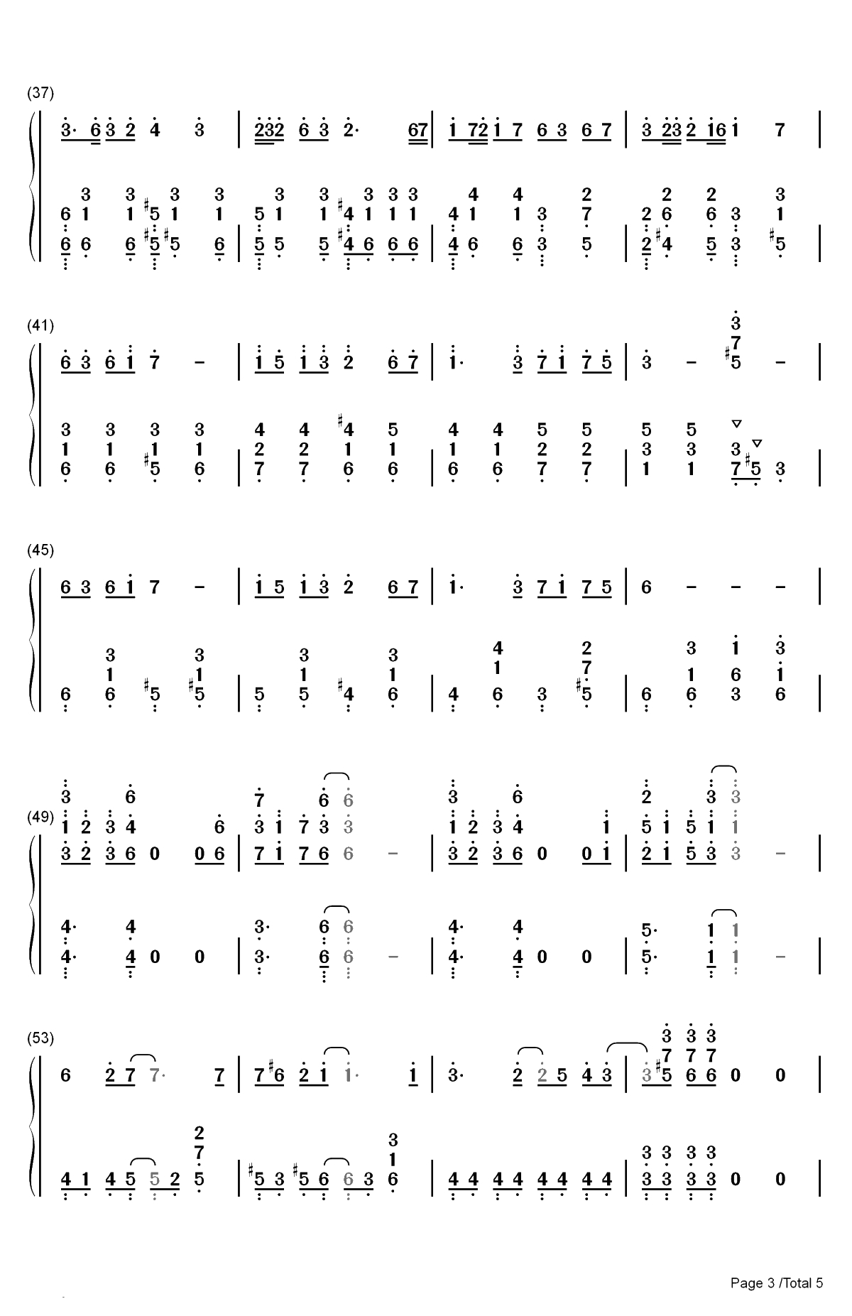 カンタレラ-坎特雷拉-KAITO双手简谱预览3