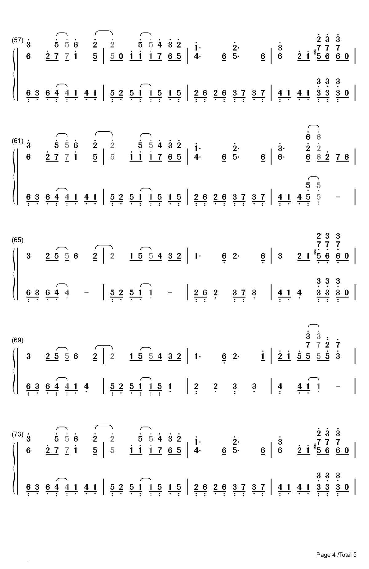 カンタレラ-坎特雷拉-KAITO双手简谱预览4