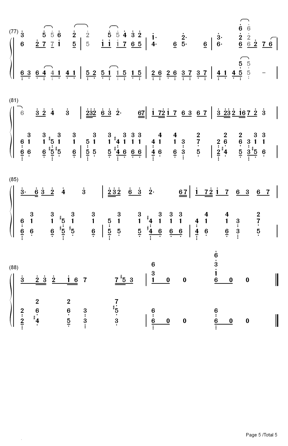 カンタレラ-坎特雷拉-KAITO双手简谱预览5