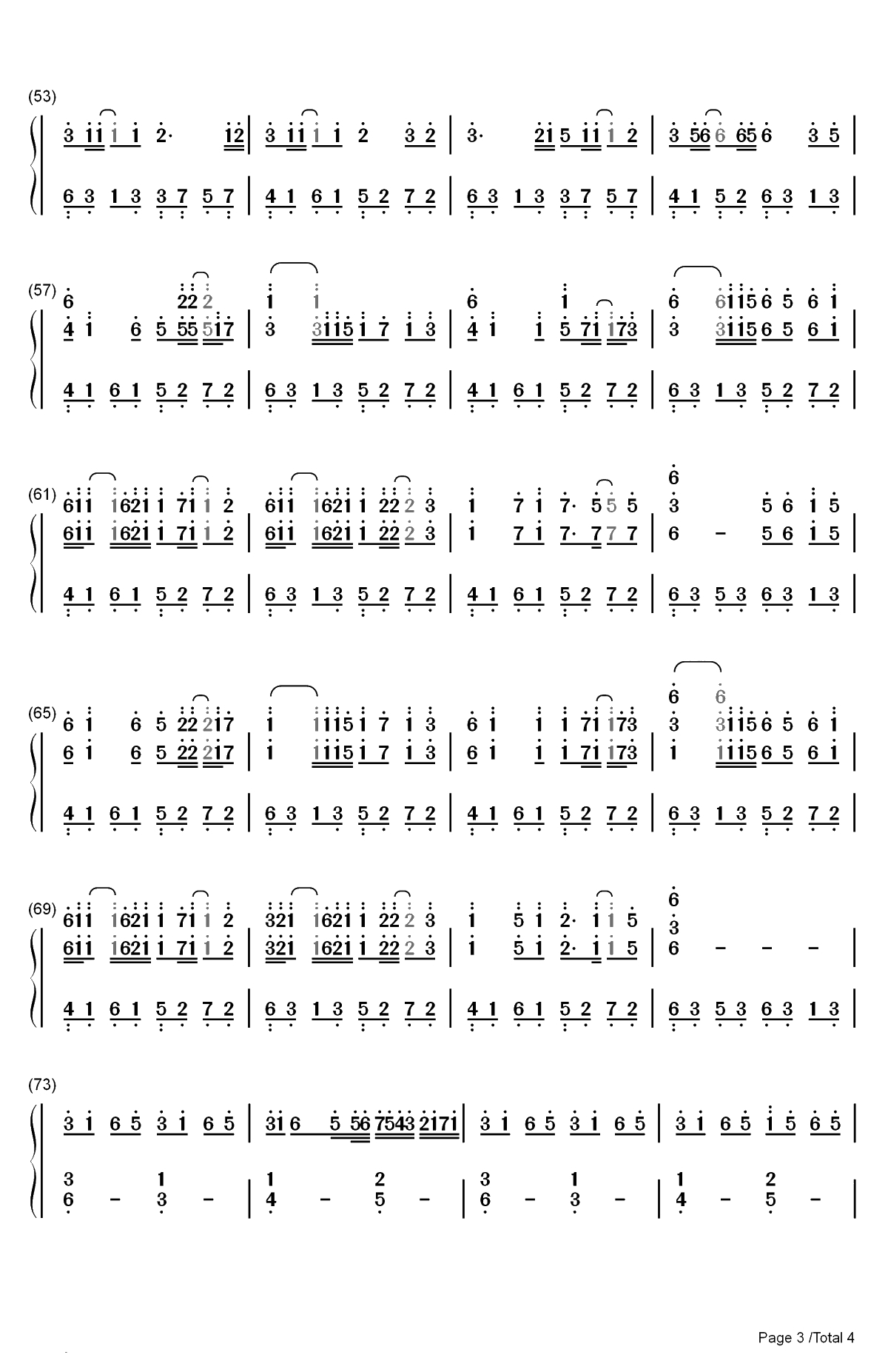时光卷轴-双笙和封茗囧菌双手简谱预览3