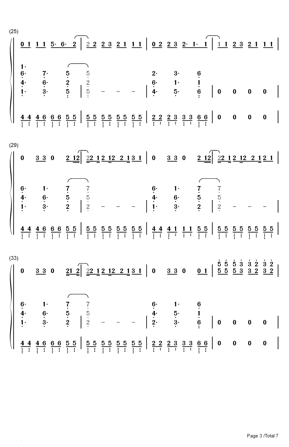 I Think Im Okay双手简谱预览3