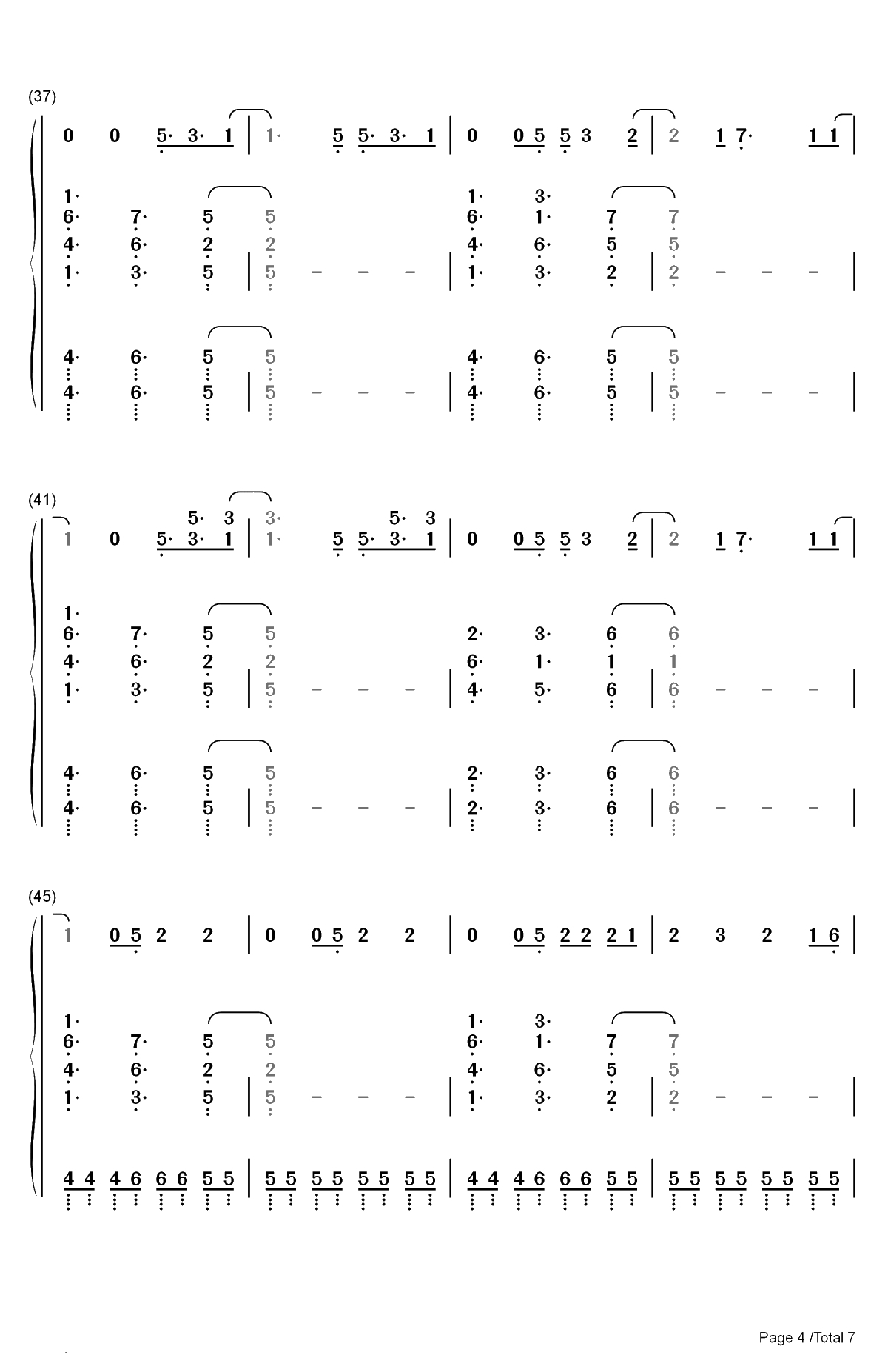 I Think Im Okay双手简谱预览4