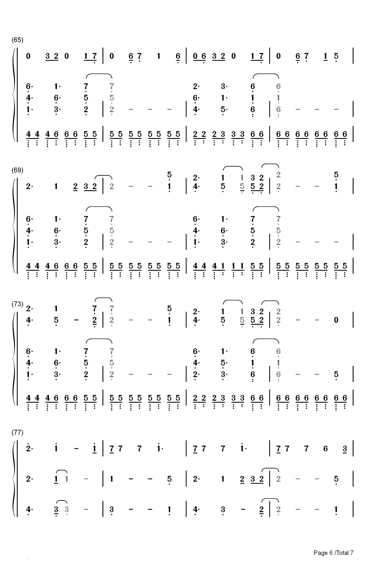 I Think Im Okay双手简谱预览6