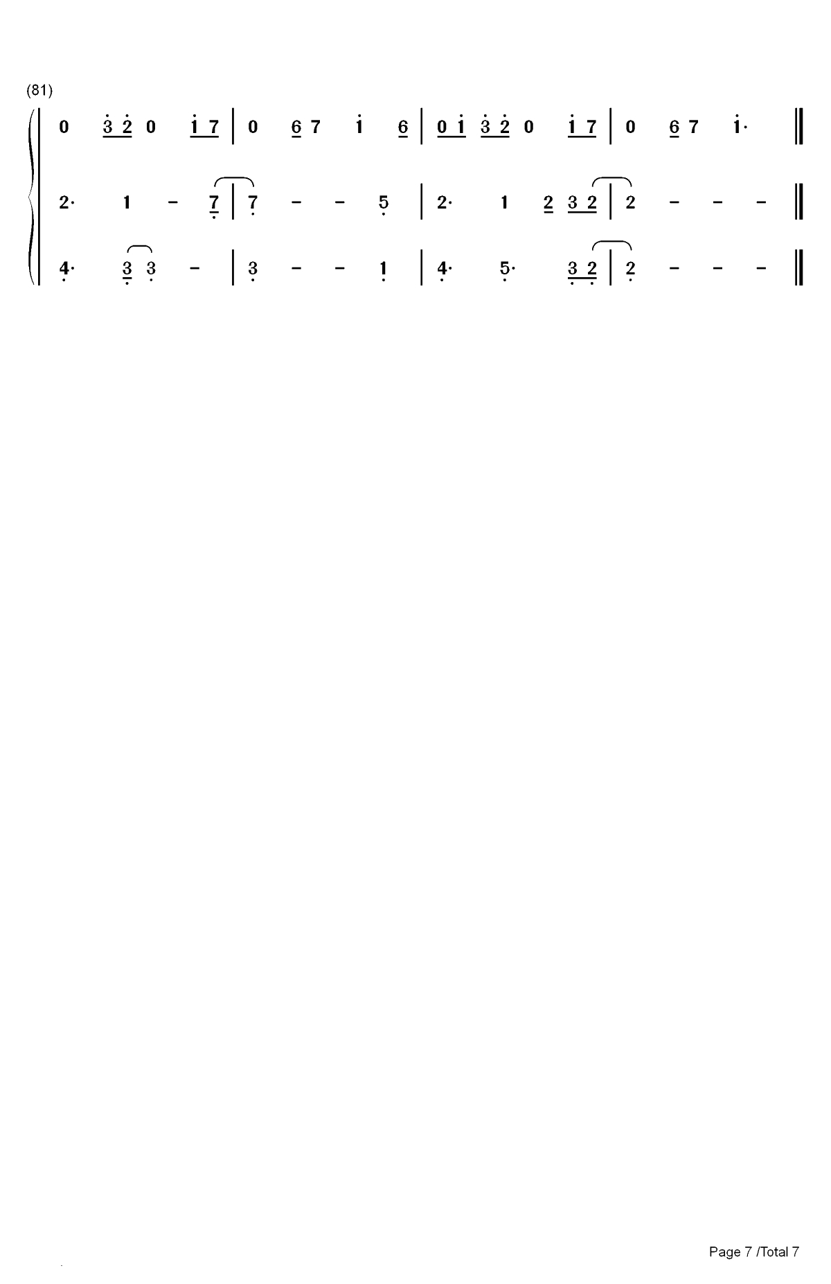 I Think Im Okay双手简谱预览7