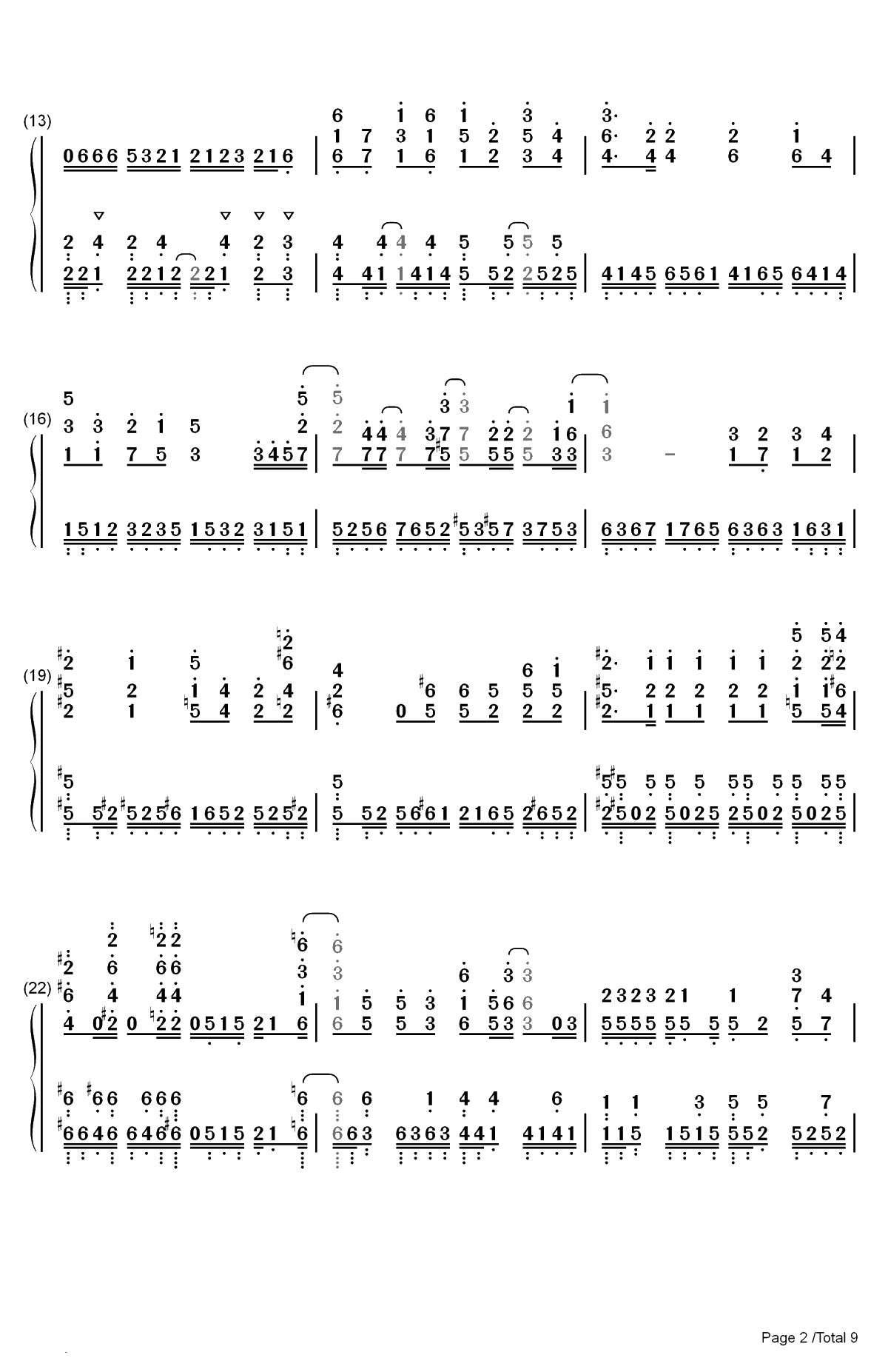 ADAMAS-刀剑神域 Alicization OP双手简谱预览2