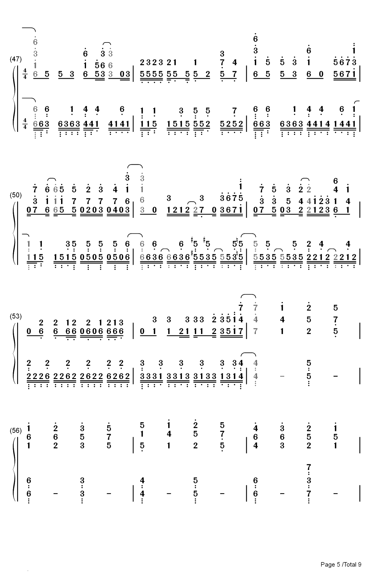 ADAMAS-刀剑神域 Alicization OP双手简谱预览5