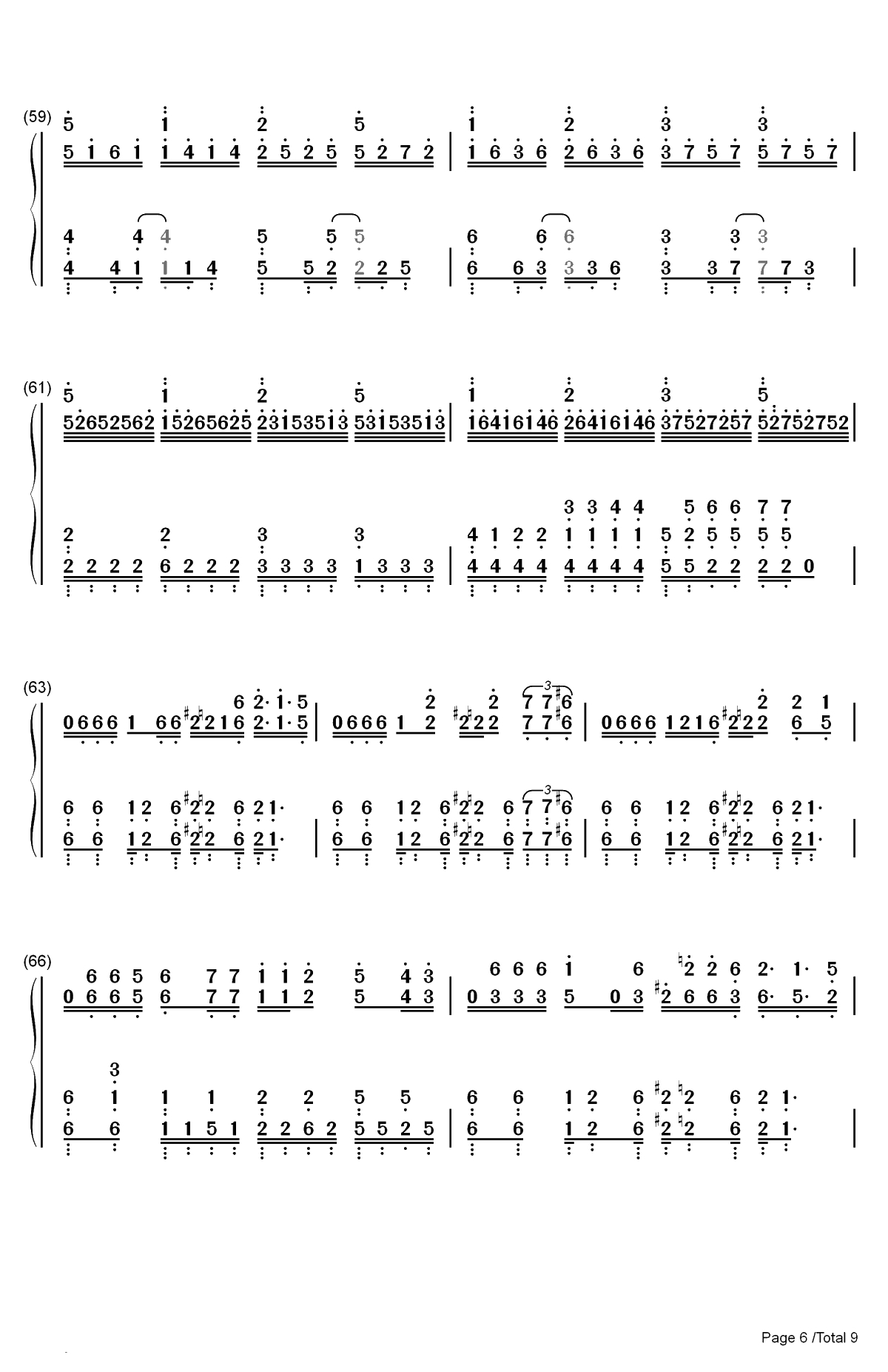 ADAMAS-刀剑神域 Alicization OP双手简谱预览6