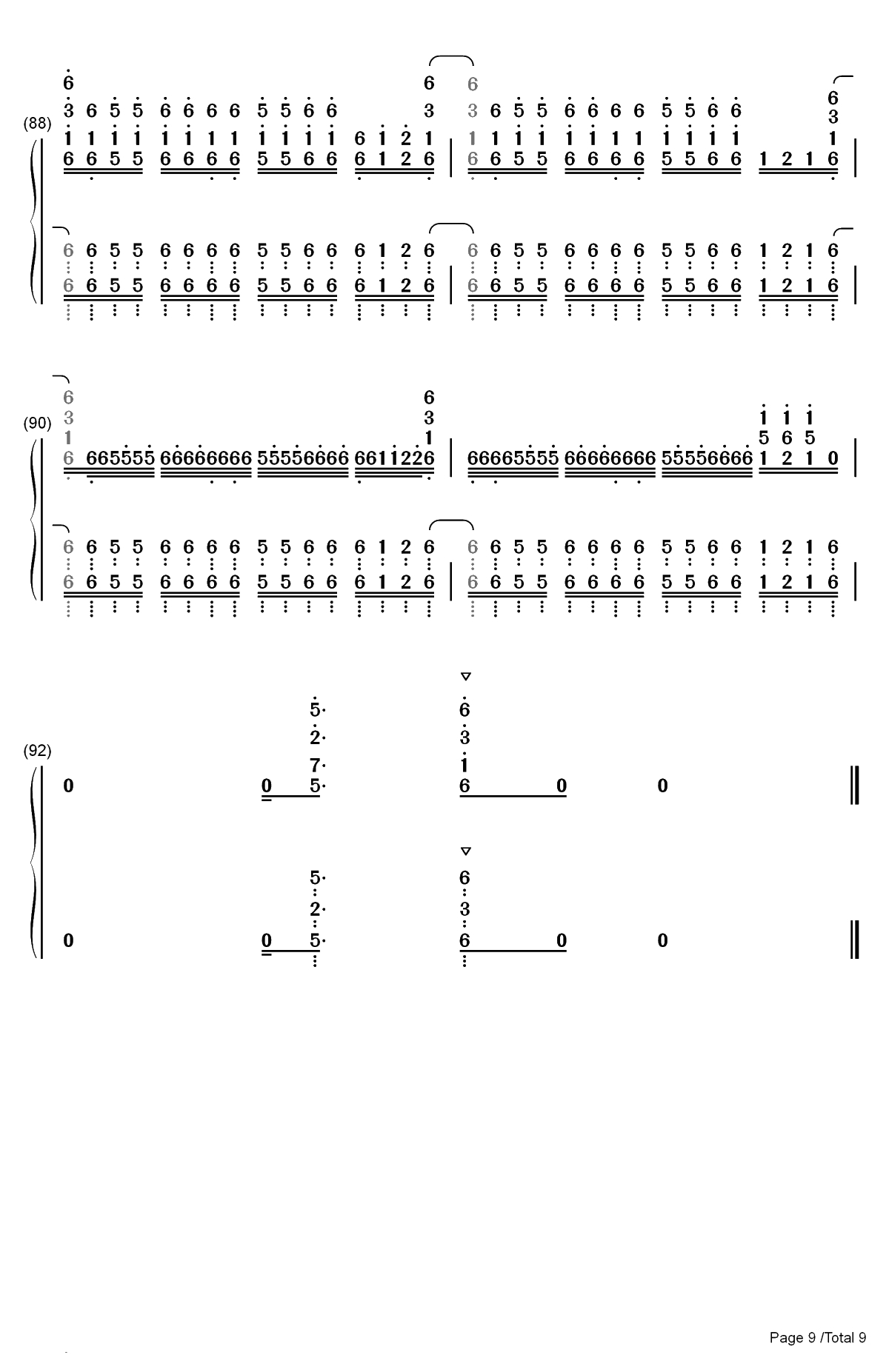 ADAMAS-刀剑神域 Alicization OP双手简谱预览9
