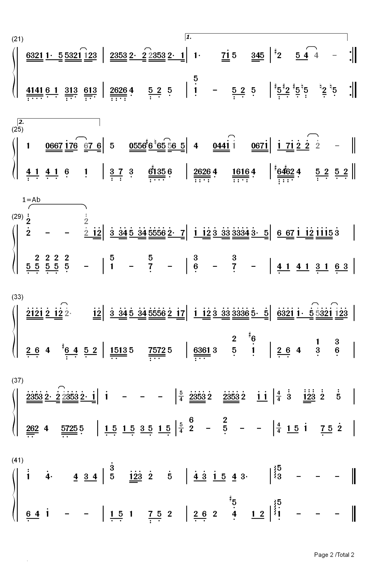 爱不由我-亲爱的热爱的插曲-尤长靖袒露爱情中的迷茫双手简谱预览2