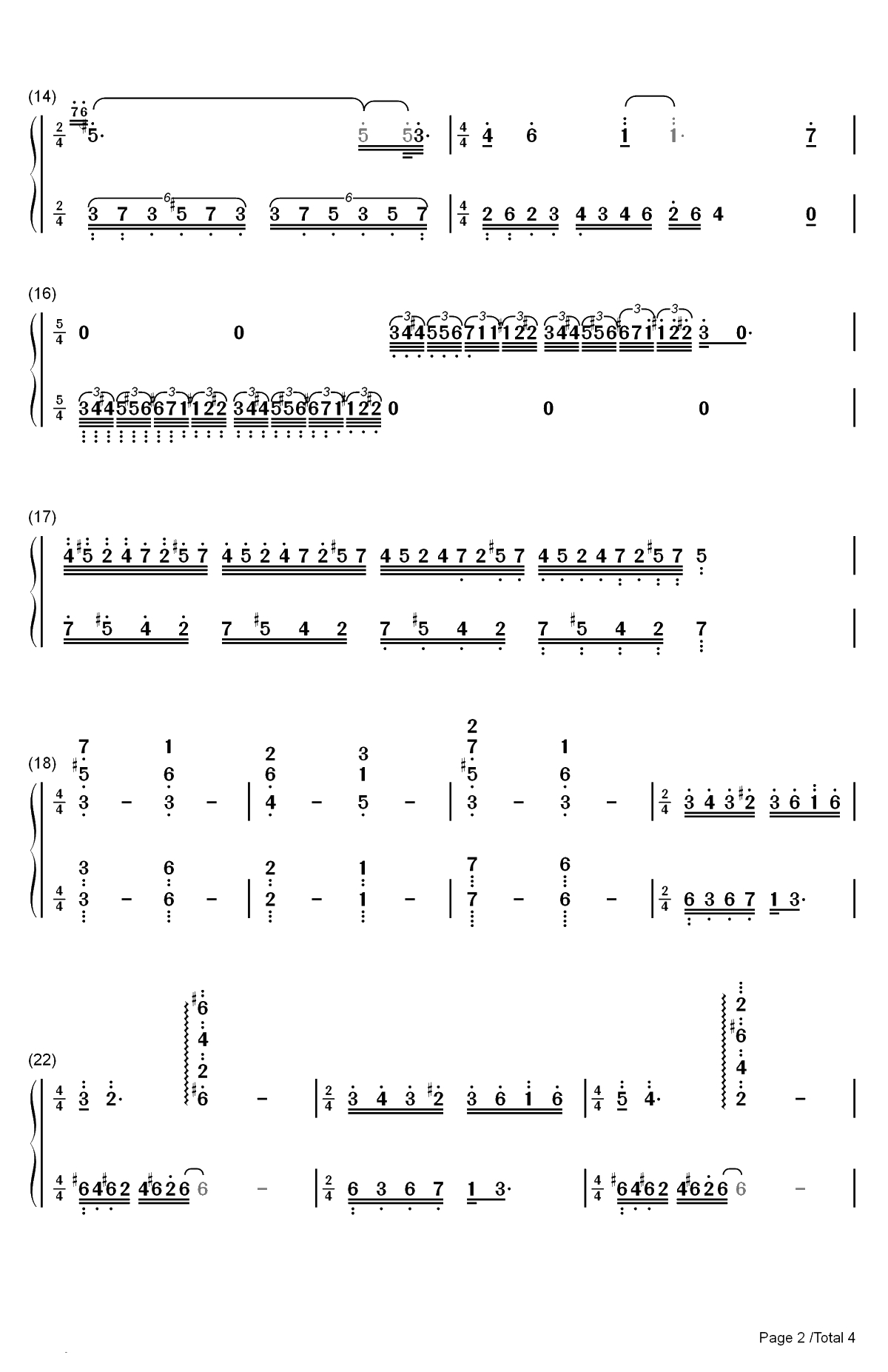 Otonal-Raul Di Blasio双手简谱预览2