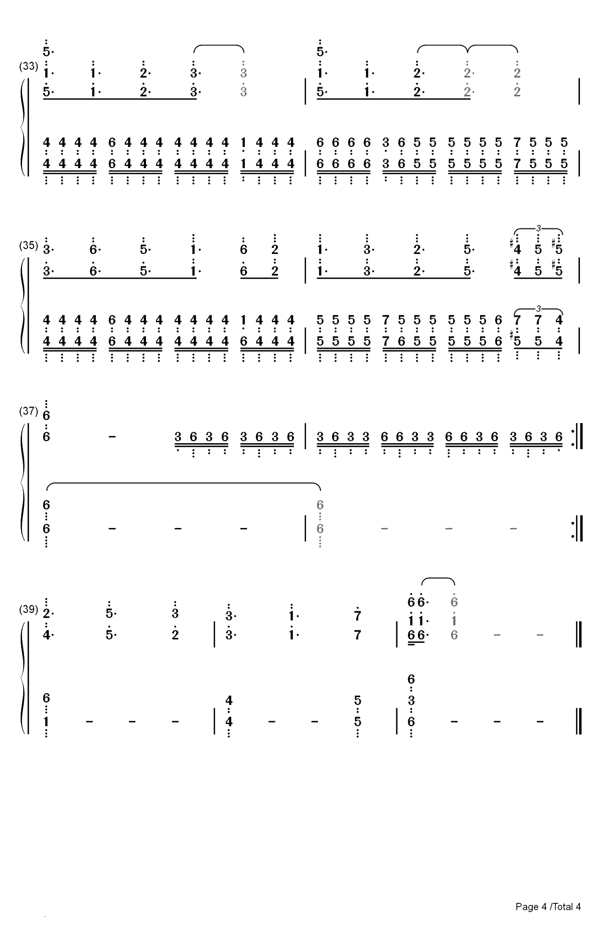 开启新征程-流浪地球片尾曲双手简谱预览4