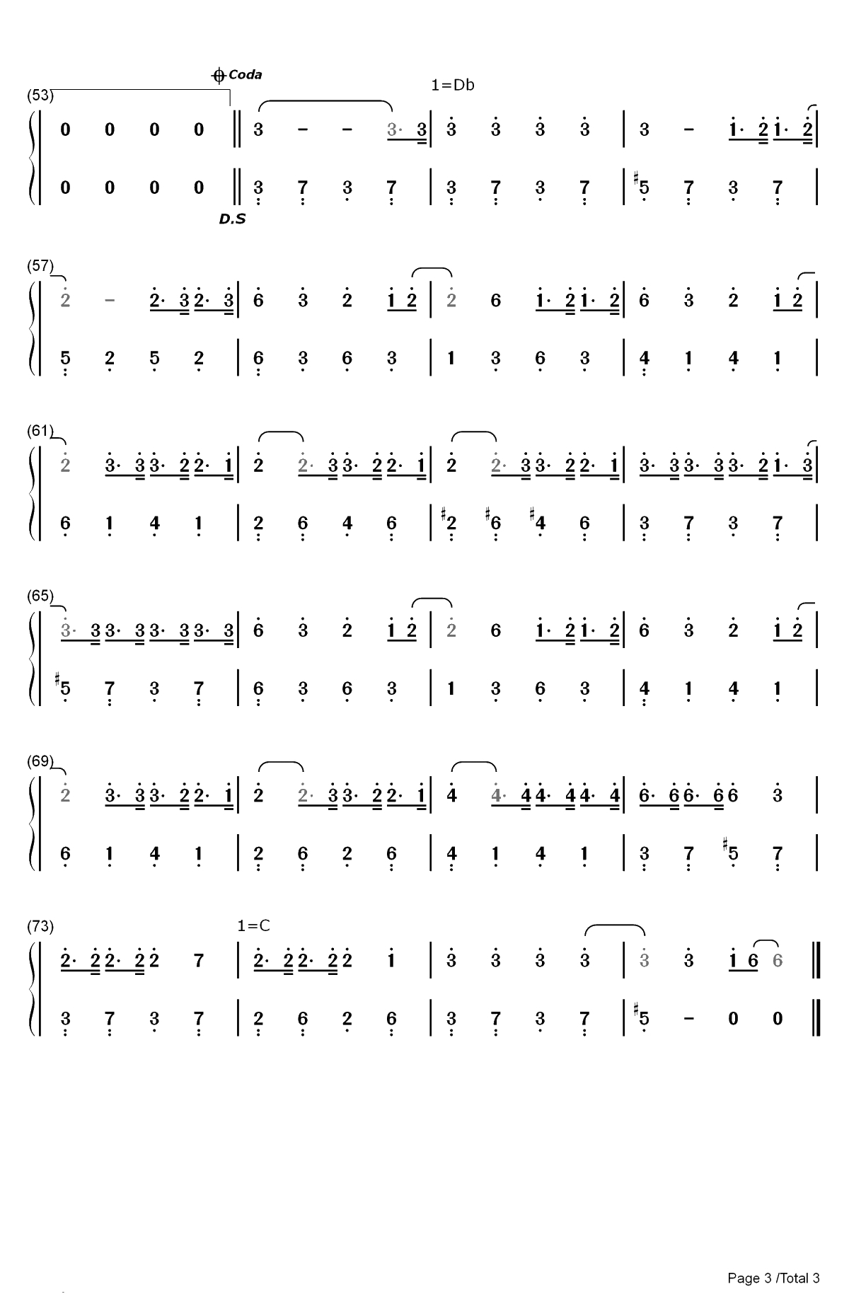 慢半拍-薛之谦双手简谱预览3