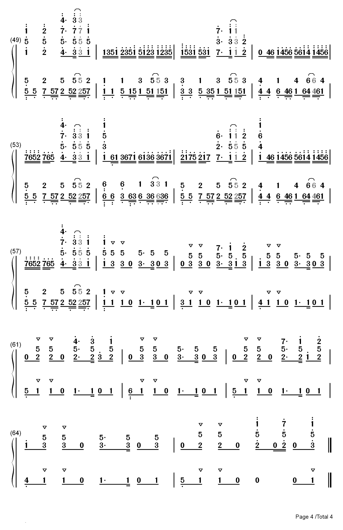 17才-来自多彩世界的明天OP双手简谱预览4