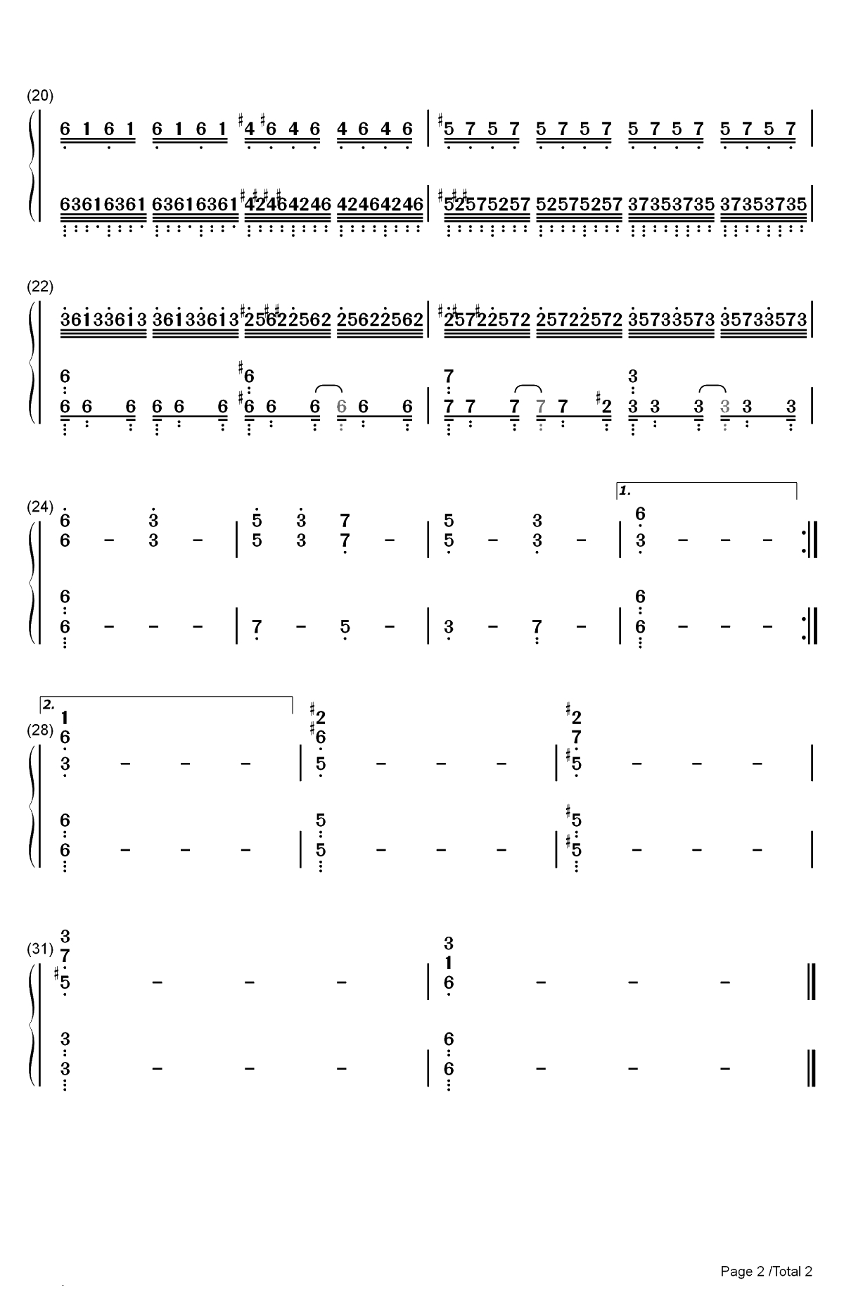 Simian Dawn-瘟疫公司进化主题曲双手简谱预览2