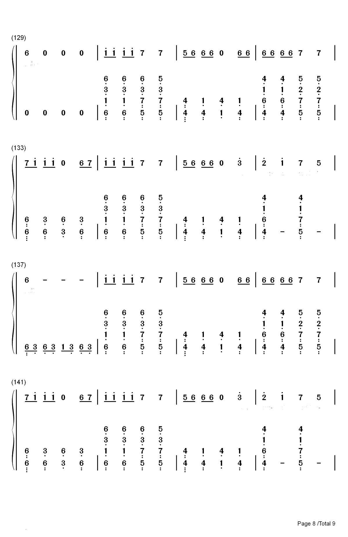 Ignite-人声版双手简谱预览8