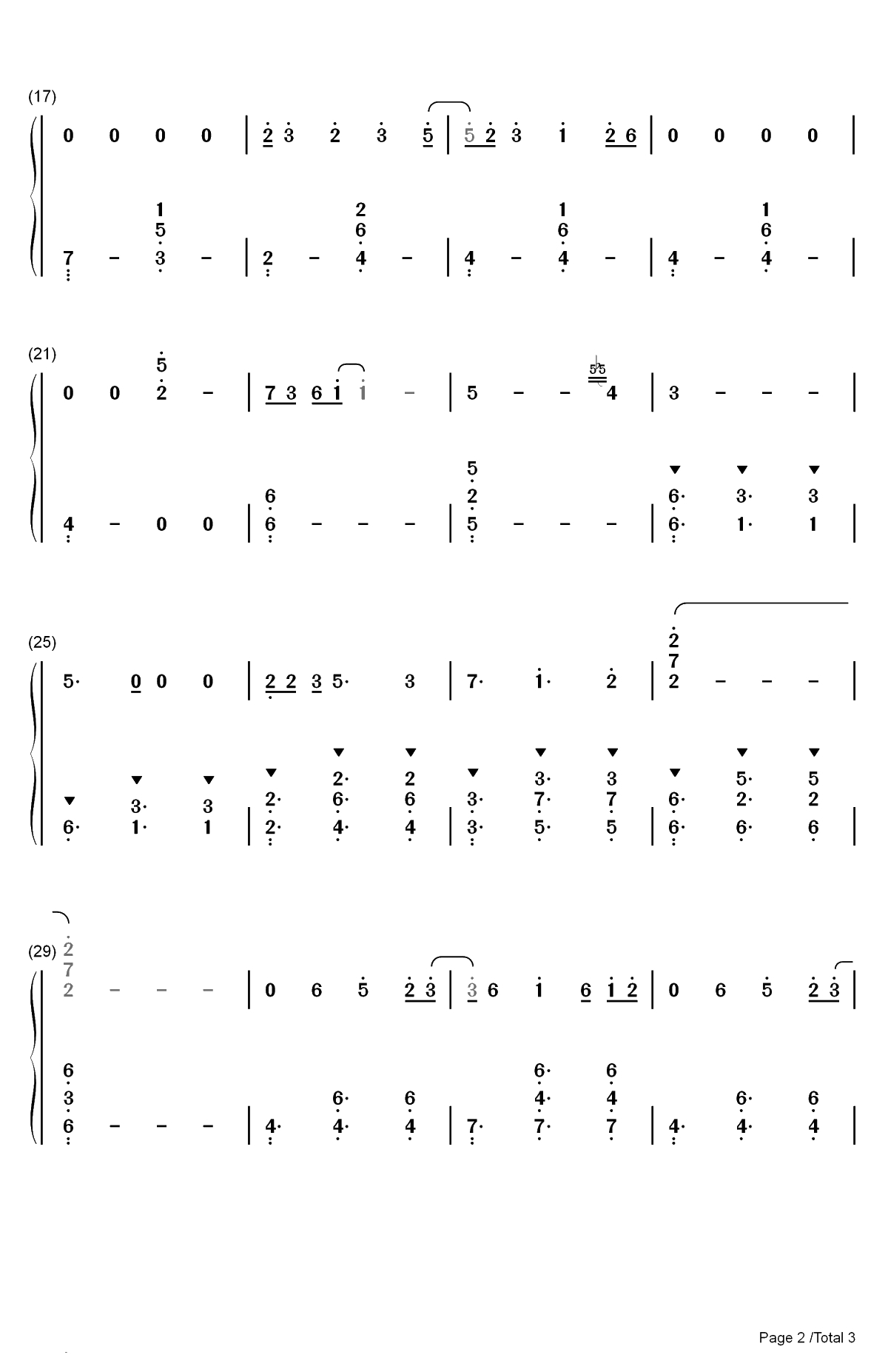 Cloud-云-滚动的天空插曲双手简谱预览2