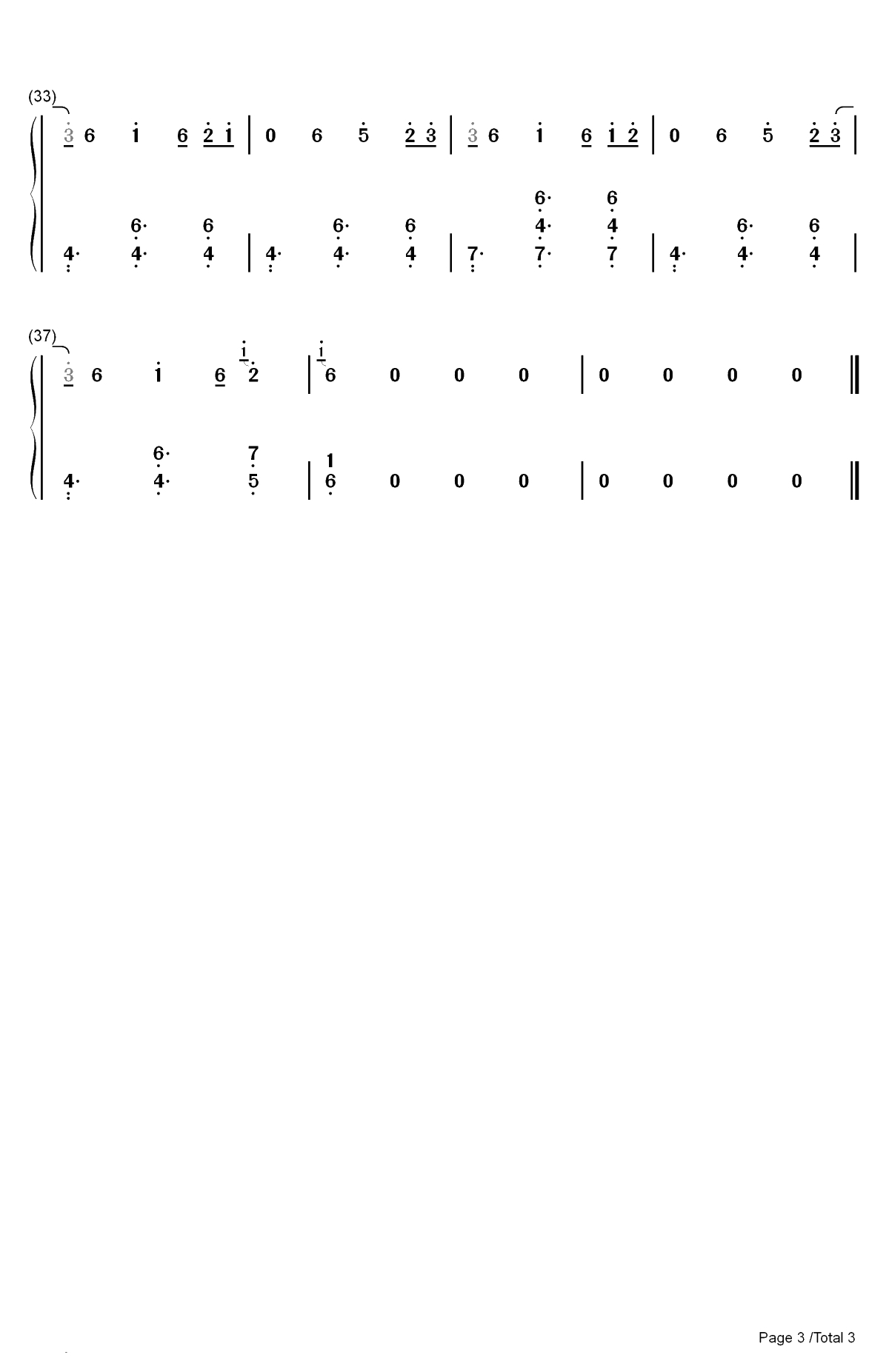 Cloud-云-滚动的天空插曲双手简谱预览3