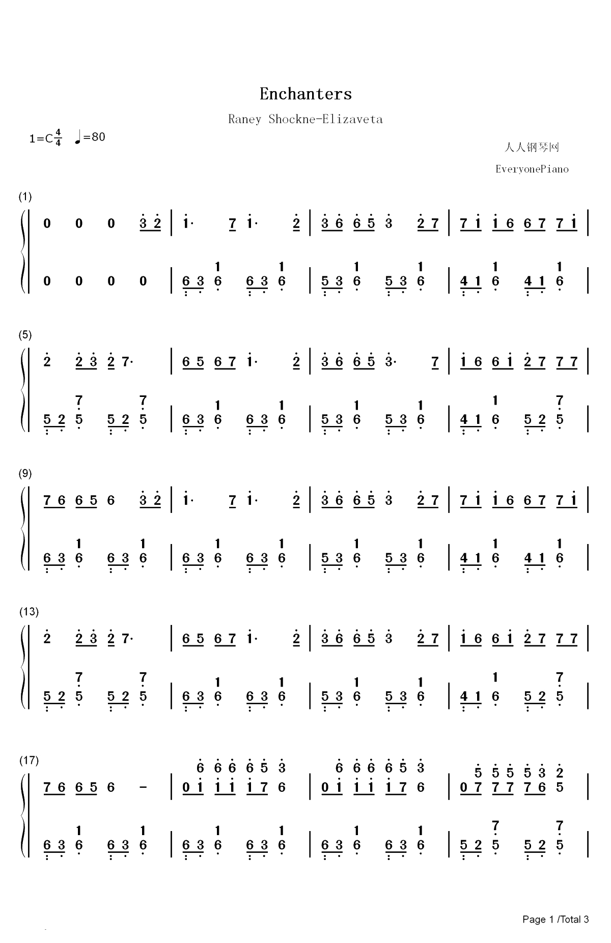 Enchanters-龙腾世纪审判OST双手简谱预览1