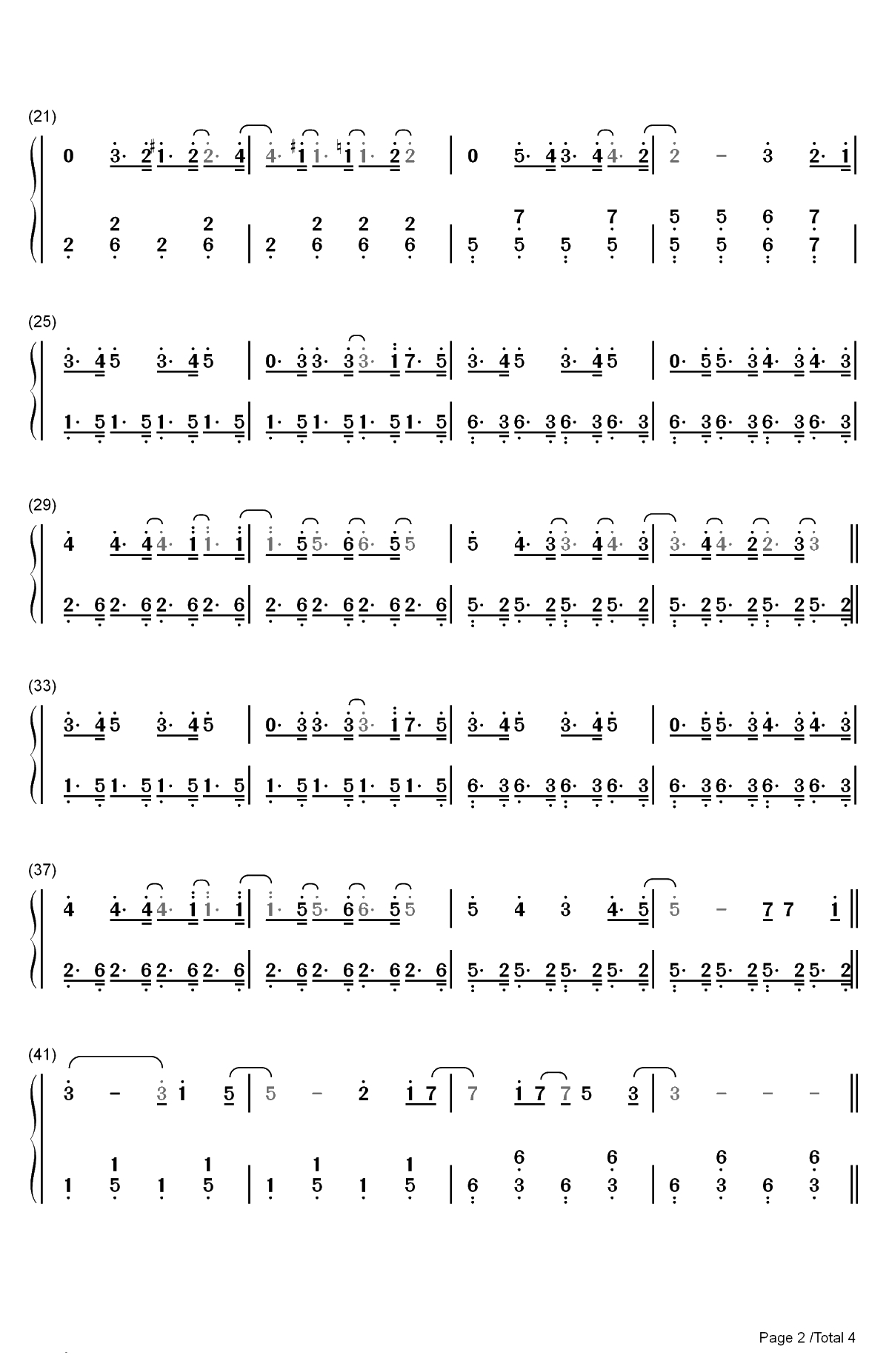 一起走的幸福-亲爱的热爱的插曲-火箭少女101段奥娟高甜撒糖双手简谱预览2