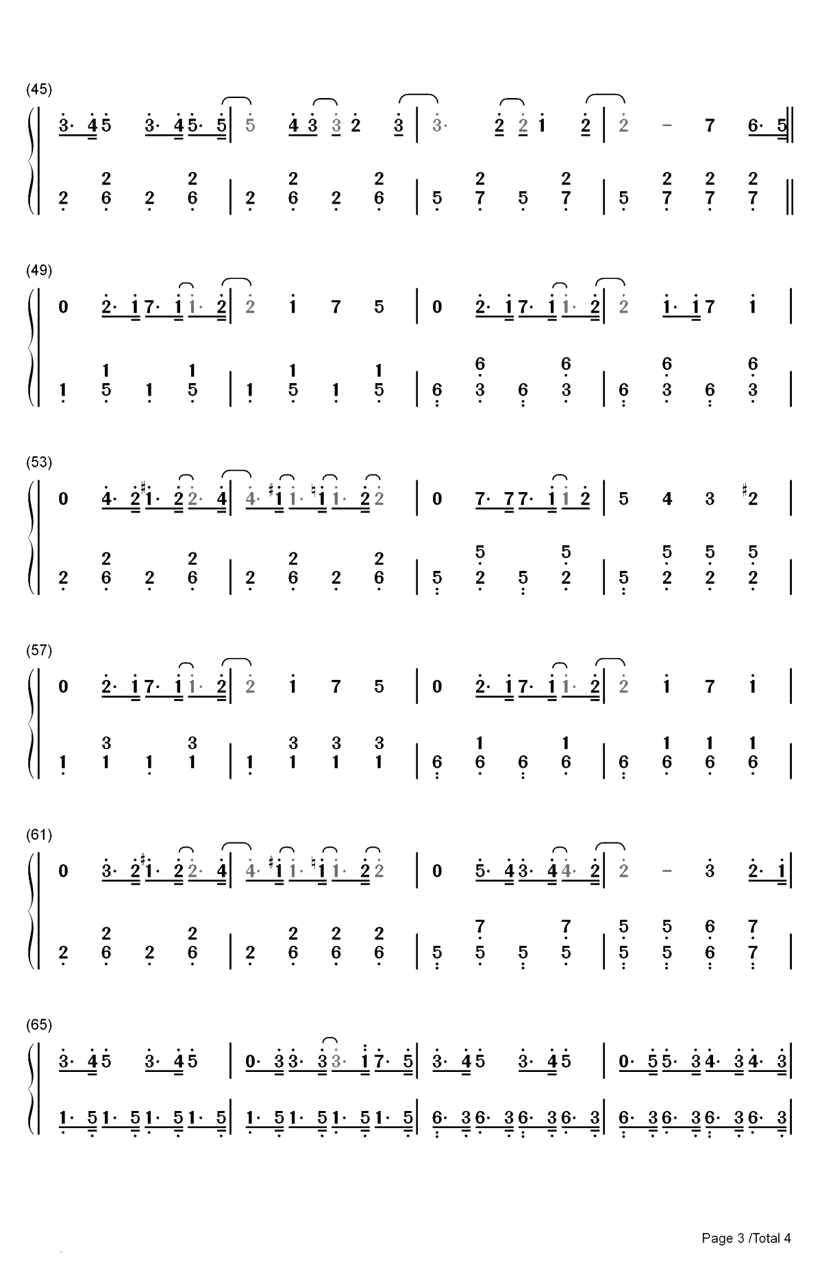 一起走的幸福-亲爱的热爱的插曲-火箭少女101段奥娟高甜撒糖双手简谱预览3