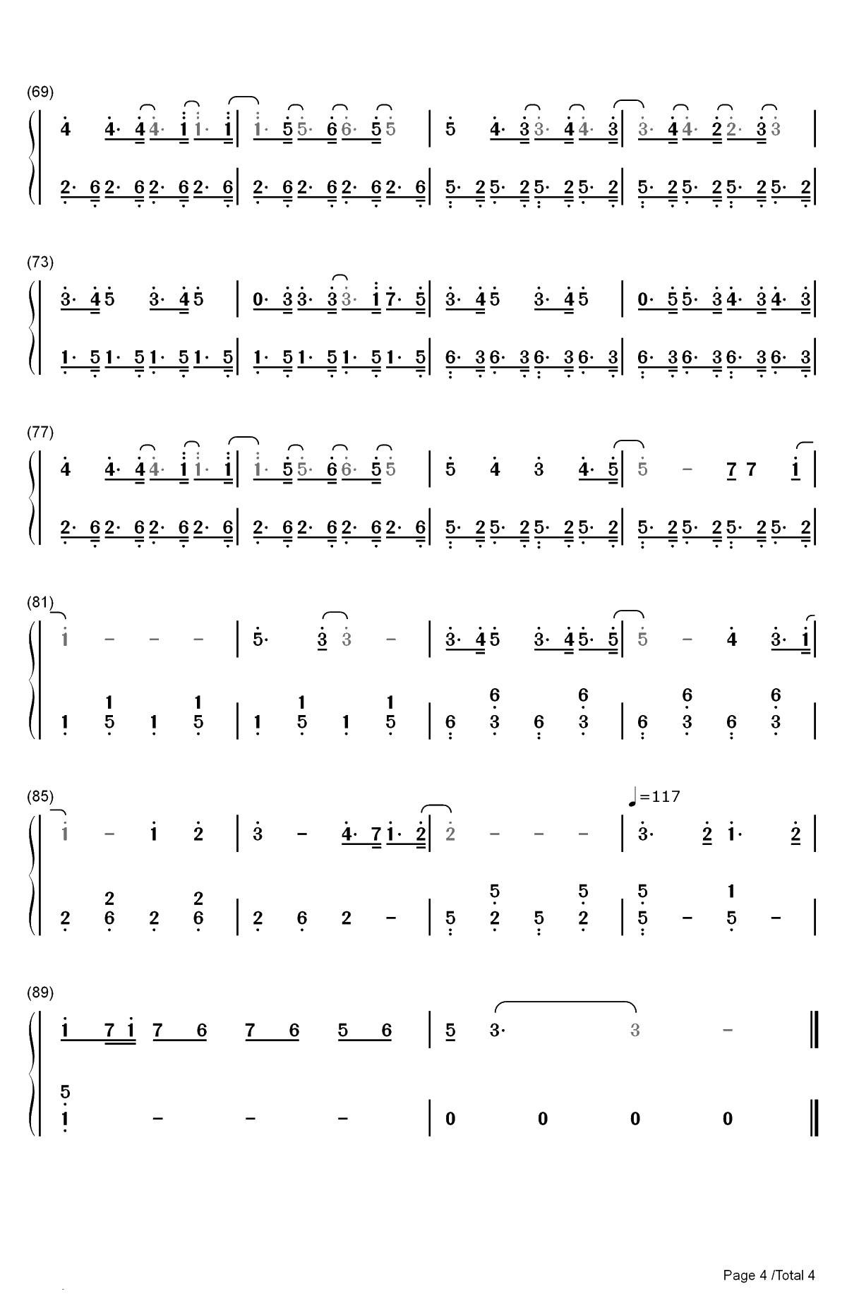 一起走的幸福-亲爱的热爱的插曲-火箭少女101段奥娟高甜撒糖双手简谱预览4