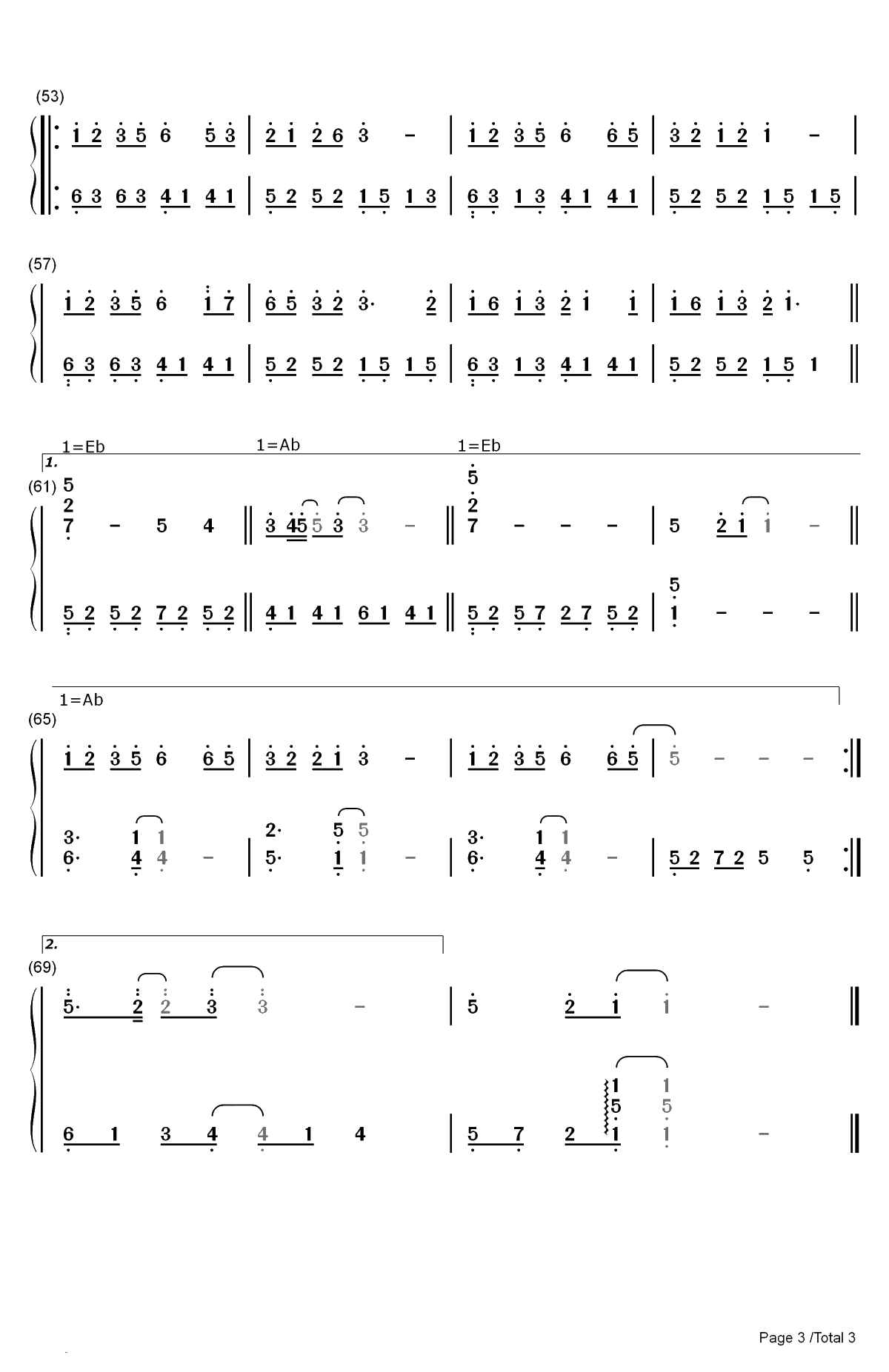 给未来-亲爱的热爱的插曲-李现宣扬青春态度双手简谱预览3