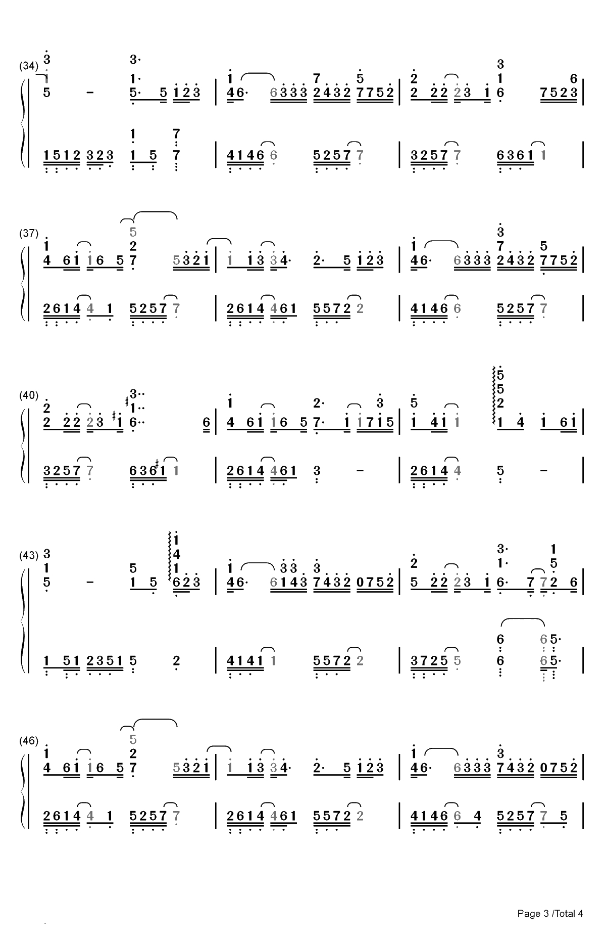 我可以忘记你-张碧晨双手简谱预览3