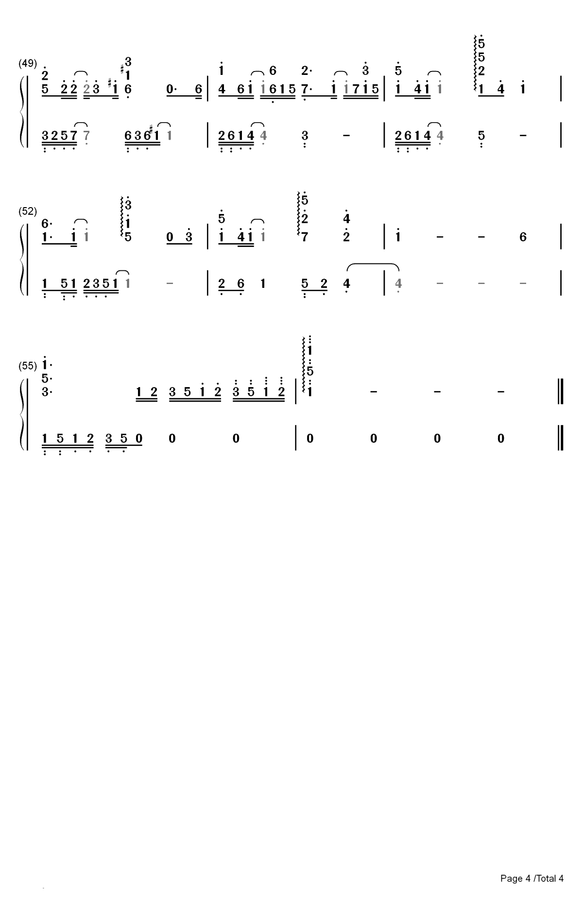 我可以忘记你-张碧晨双手简谱预览4