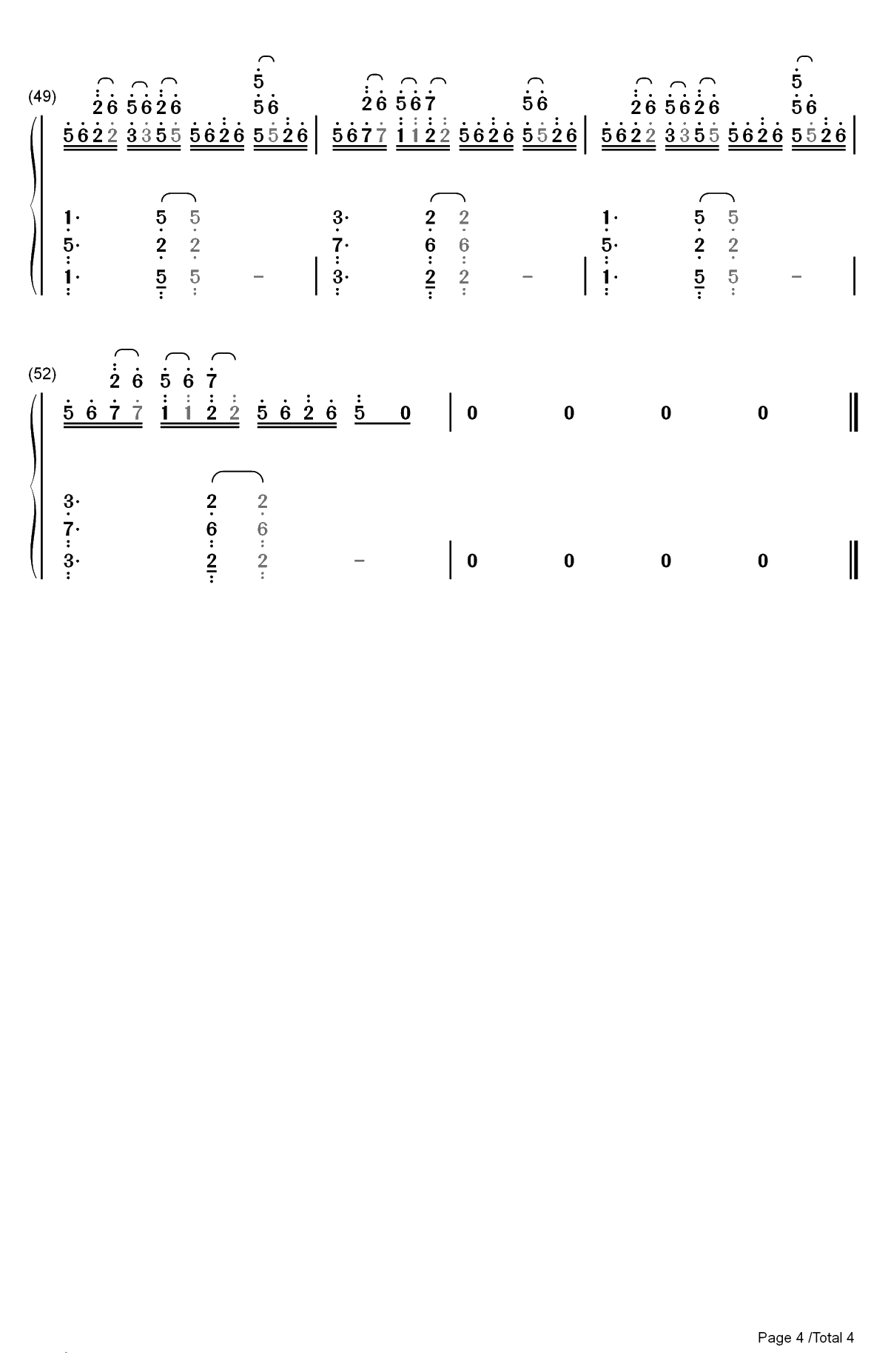 Candy-糖果-滚动的天空双手简谱预览4