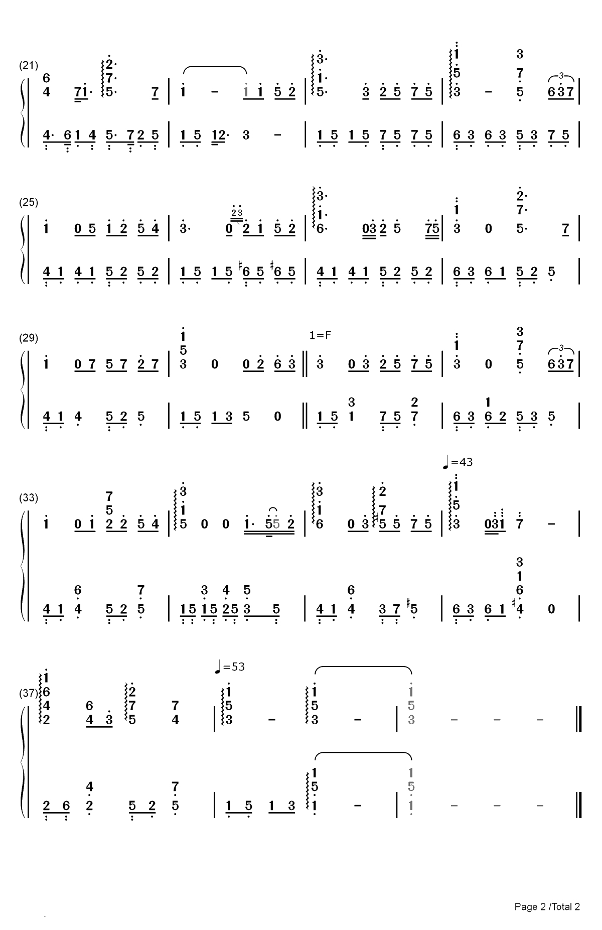 从群里传来的琴声-原创双手简谱预览2